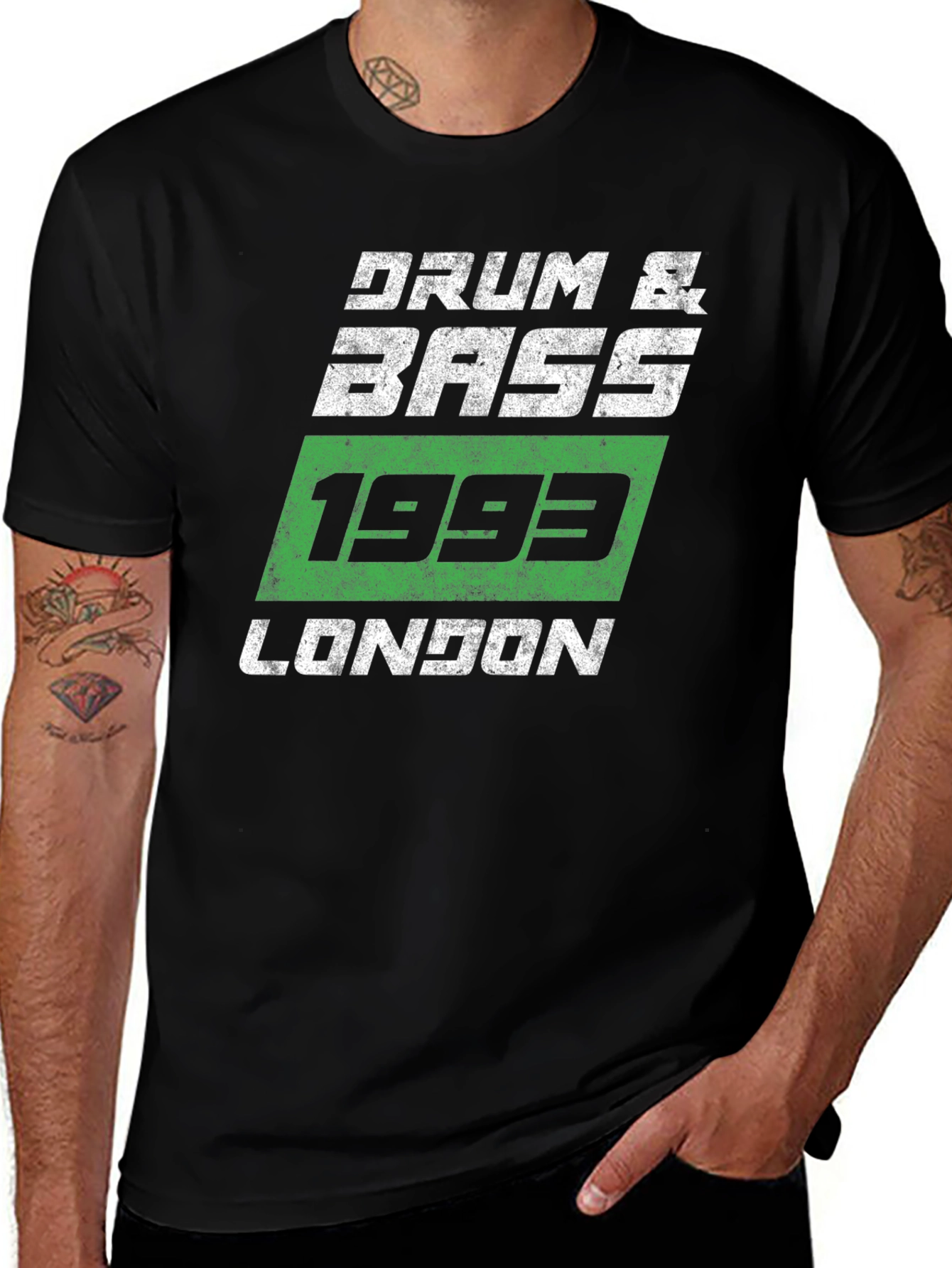Variant 3 of Drum & Bass 1993 London Graphic Tee