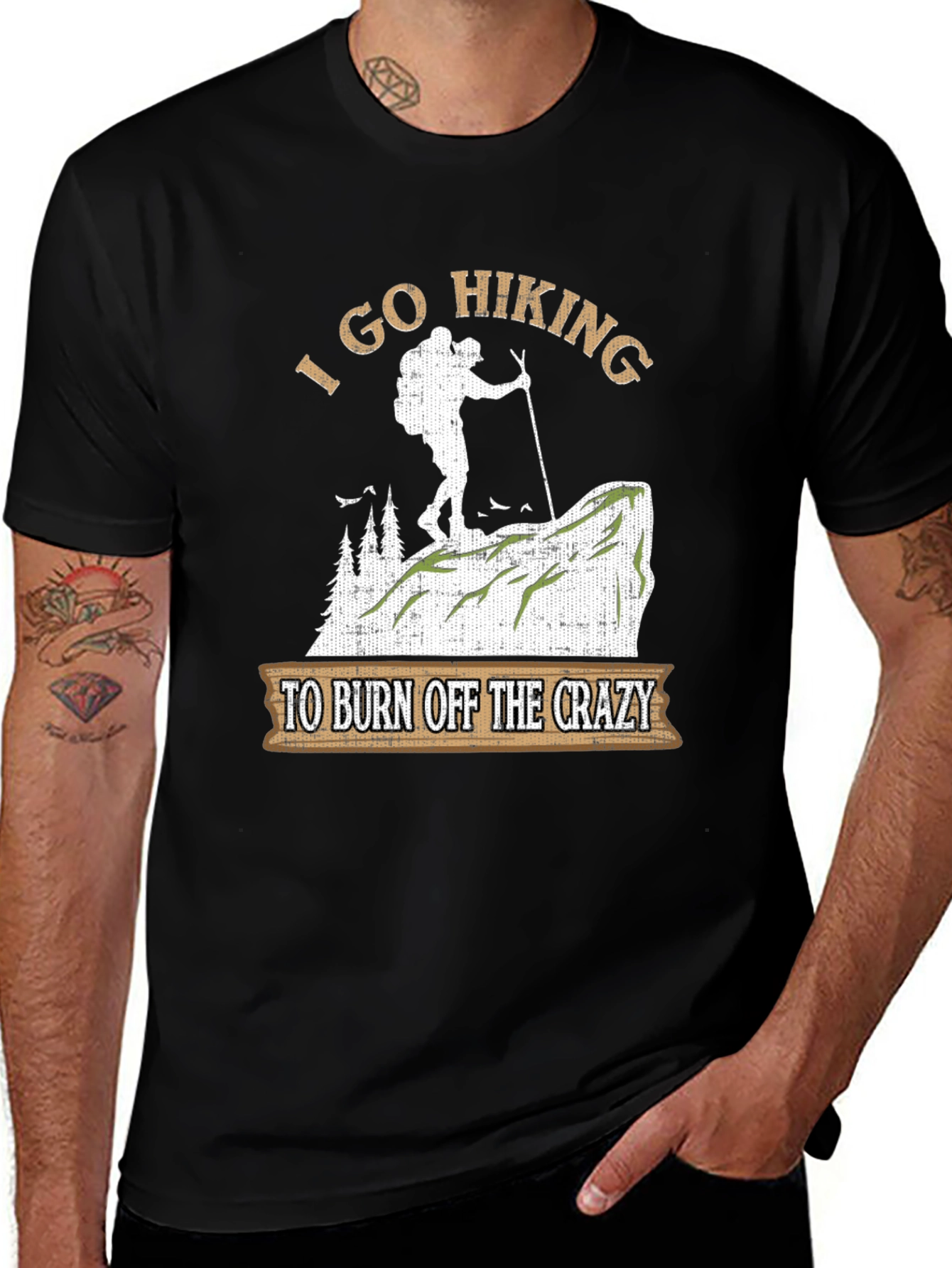Variant 15 of Hiking T-Shirt - Burn Off The Crazy