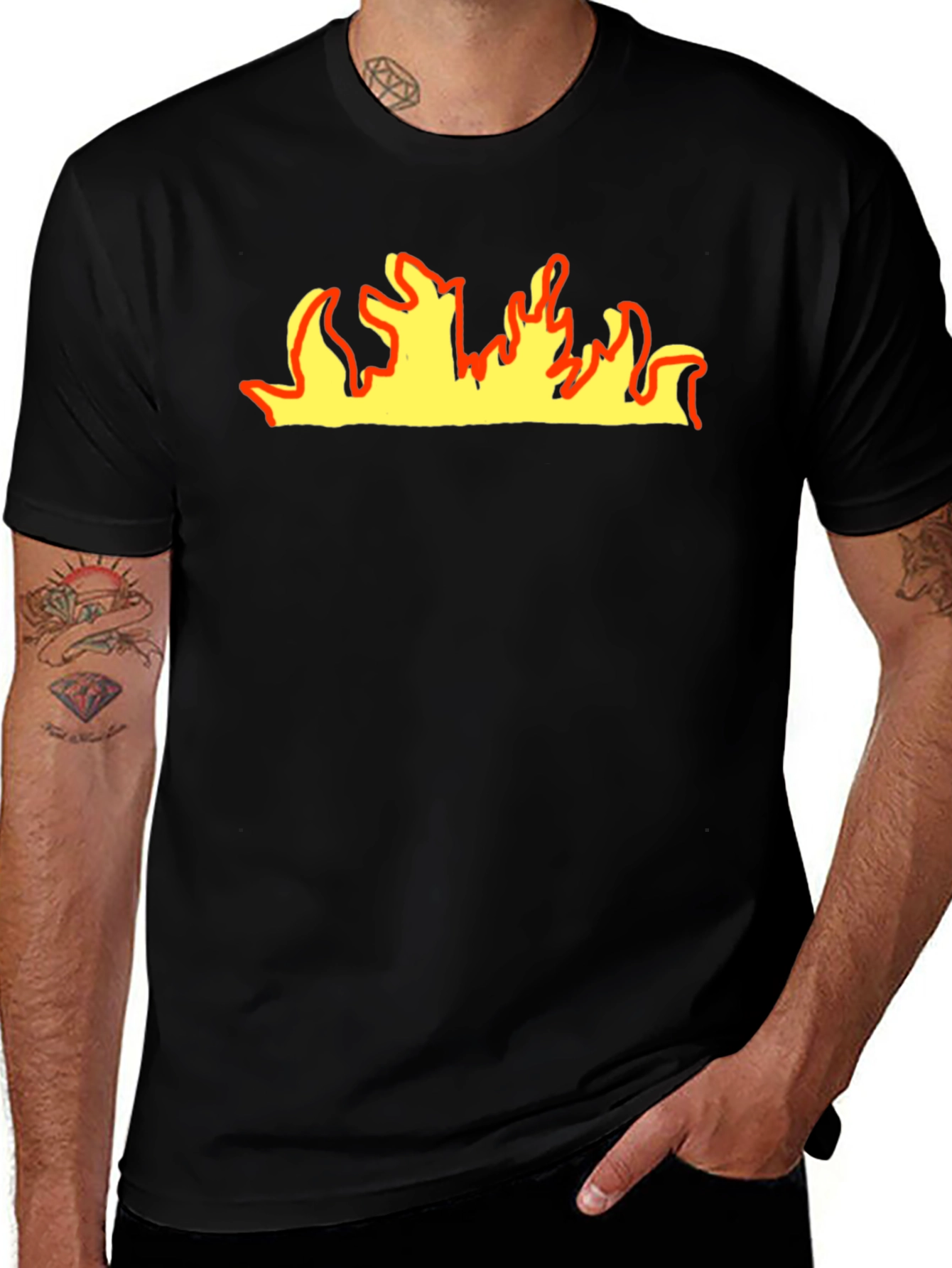 Variant 26 of Flame Graphic Black T-Shirt