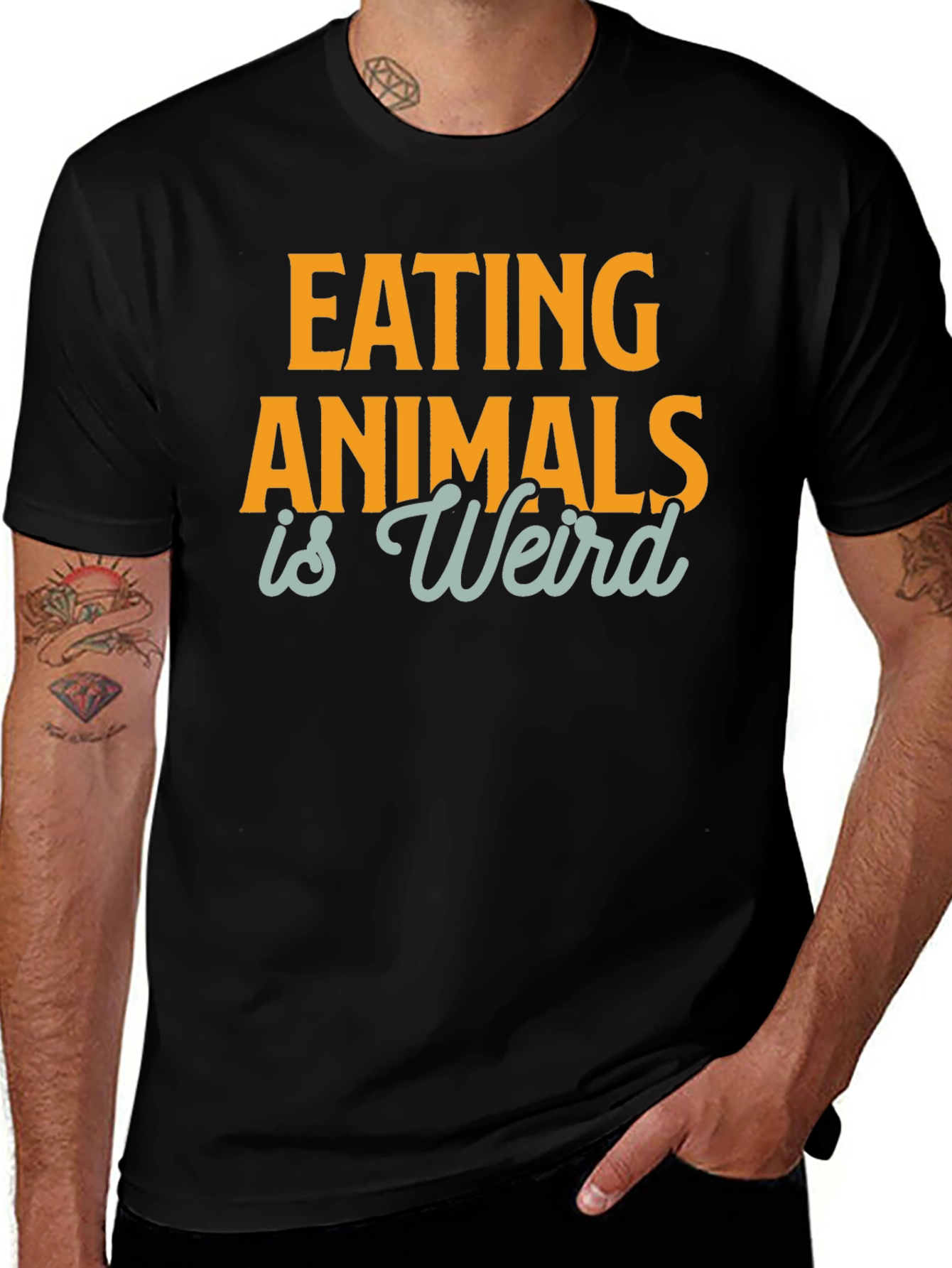 Eating Animals is Weird T-Shirt - Vegan Graphic Tee