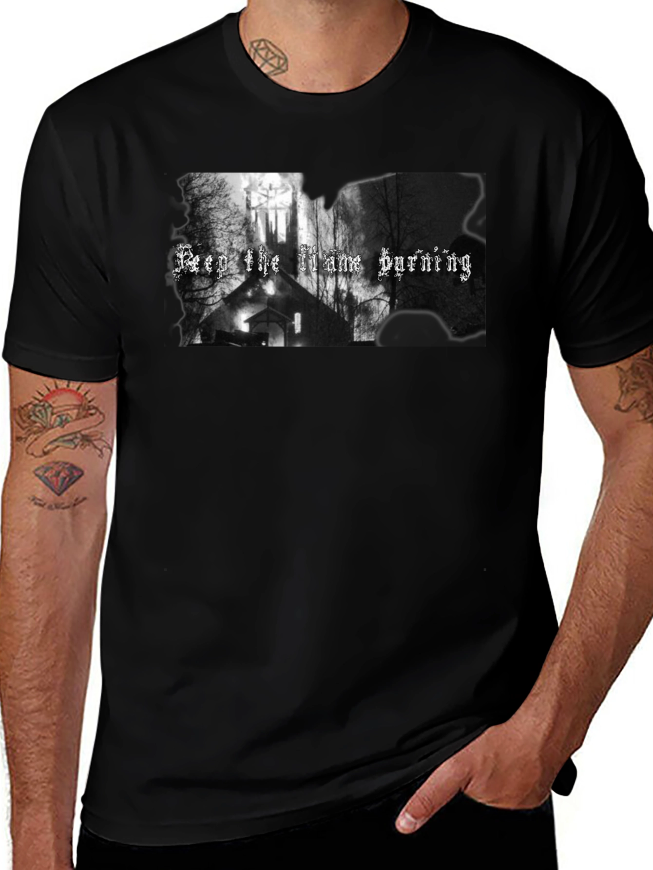 Variant 12 of Keep the Flame Burning Gothic T-Shirt