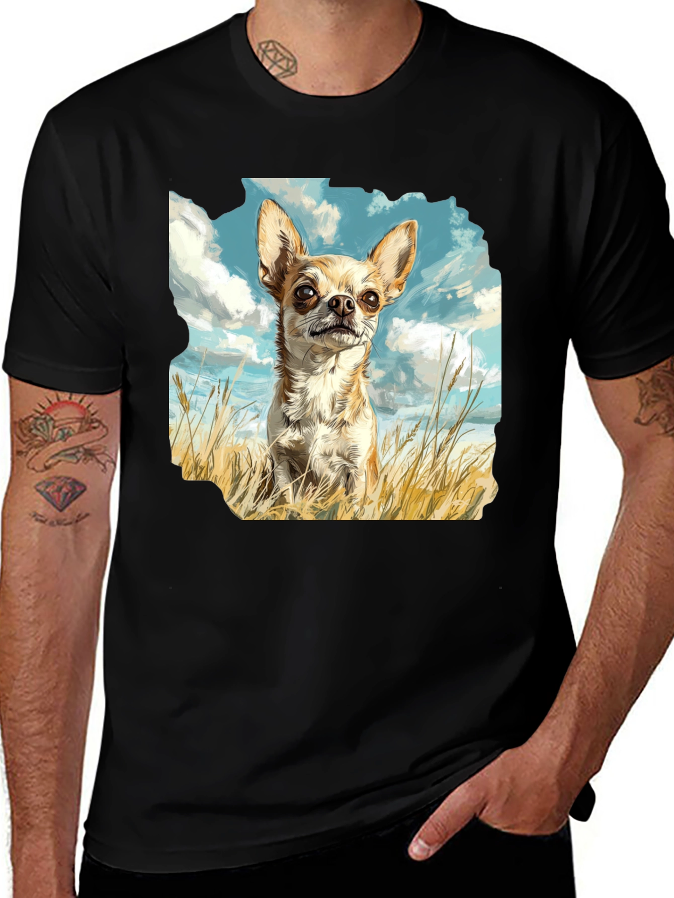 Chihuahua Art T-Shirt - Unique Pet Lover Tee