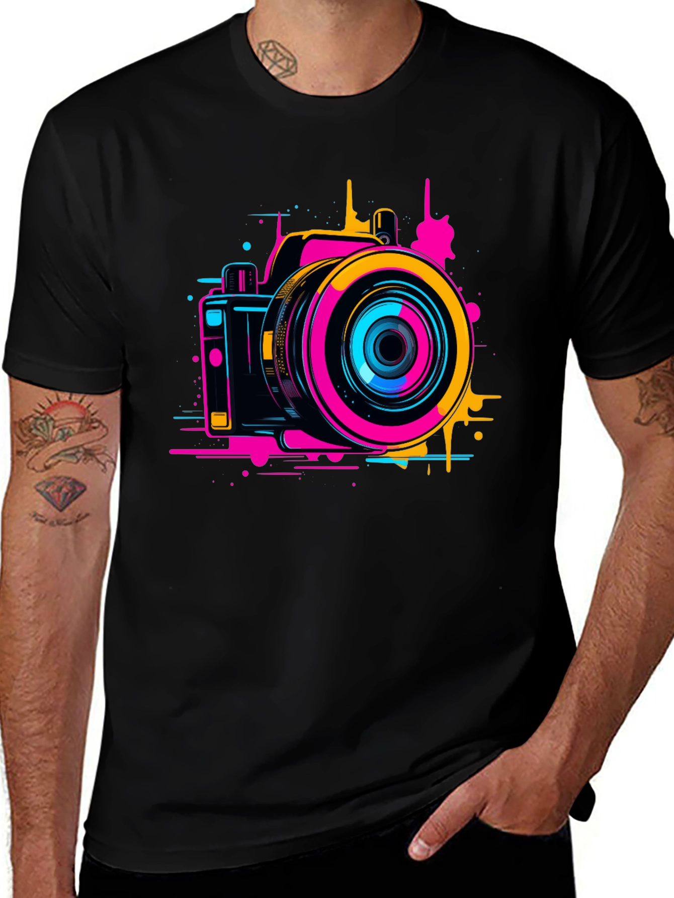 Variant 3 of Retro Camera Graphic Tee - Stylish Photo Design