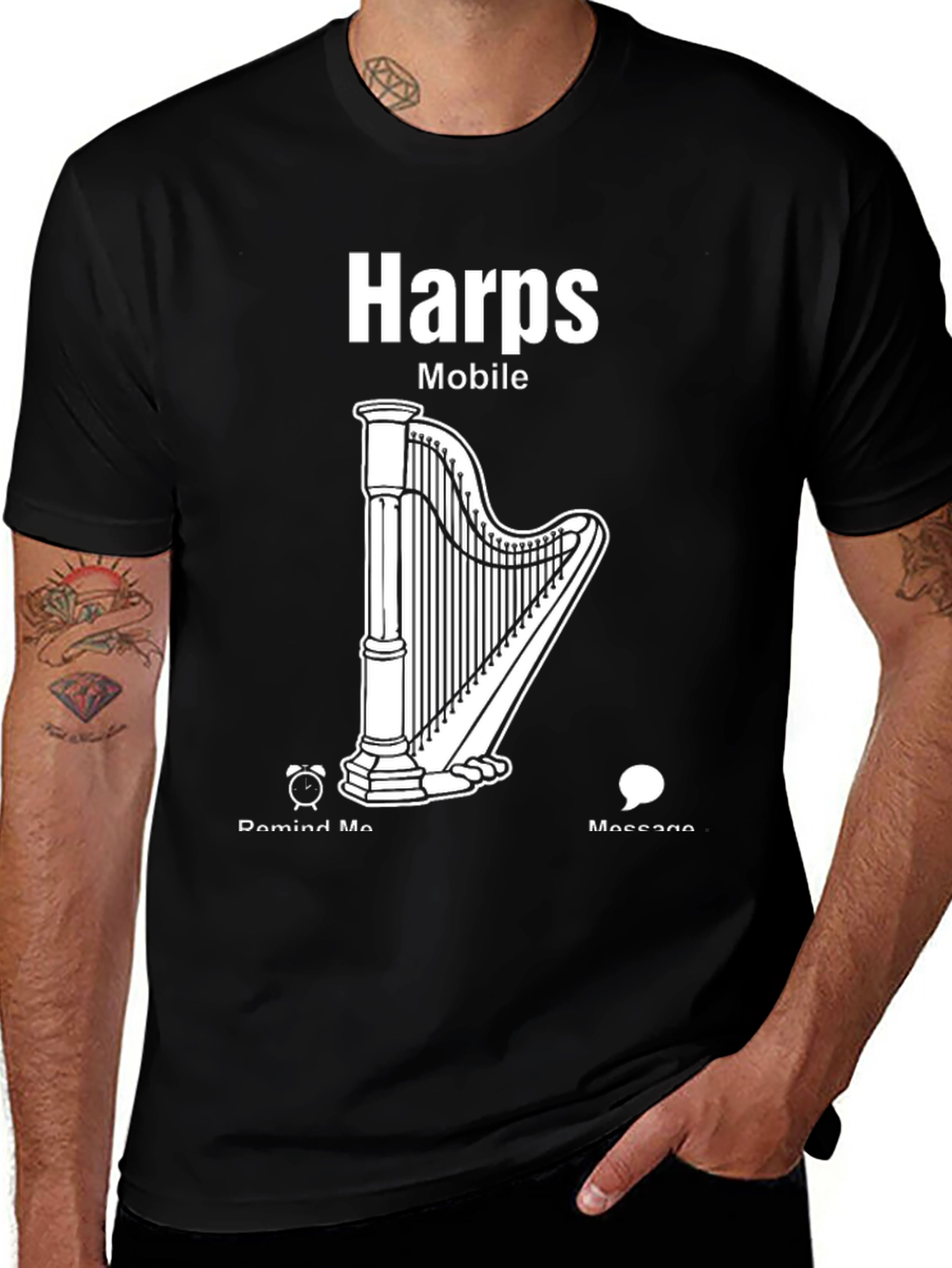 Harps Mobile T-Shirt: Unique Music Lover Tee