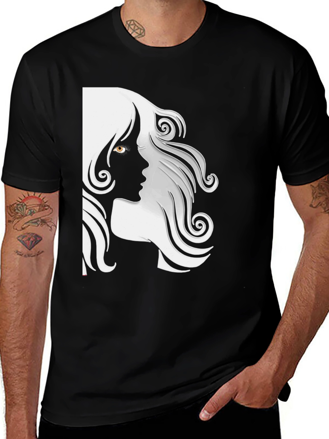 Variant 29 of Abstract Woman Silhouette Graphic Tee