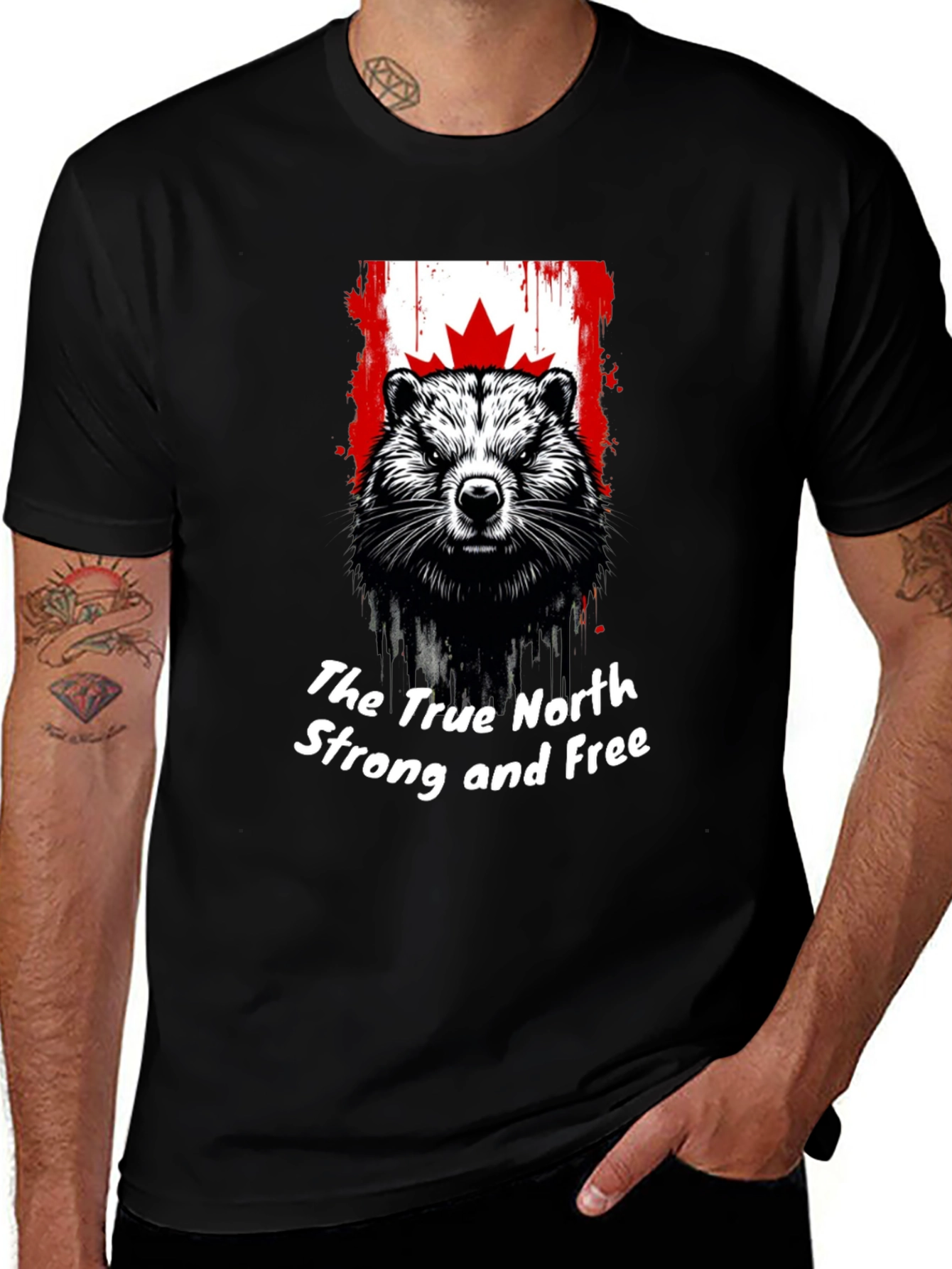 Canadian Beaver T-Shirt: True North Strong and Free