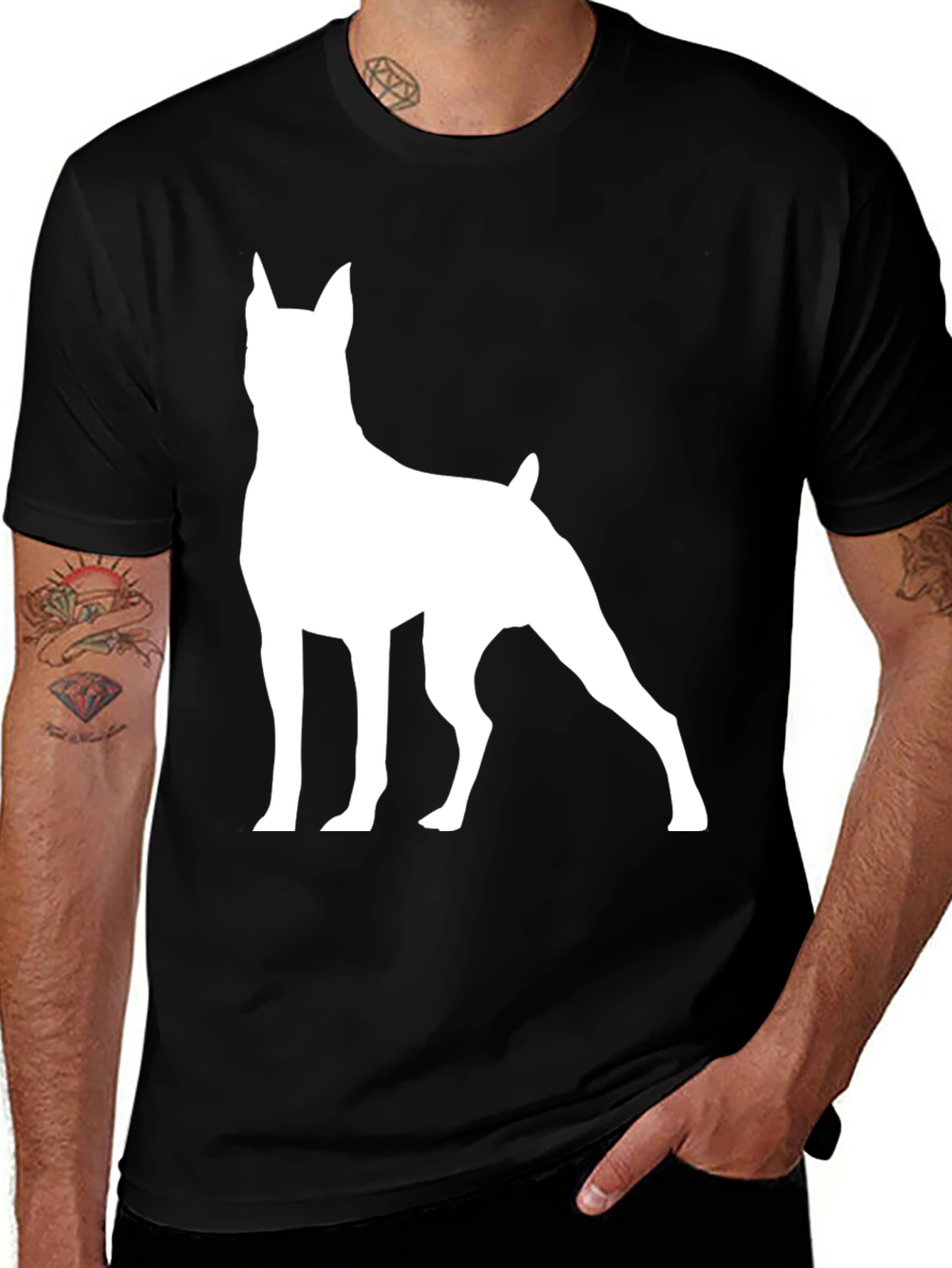 Variant 29 of Dog Silhouette T-Shirt - Stylish Pet Lover Tee