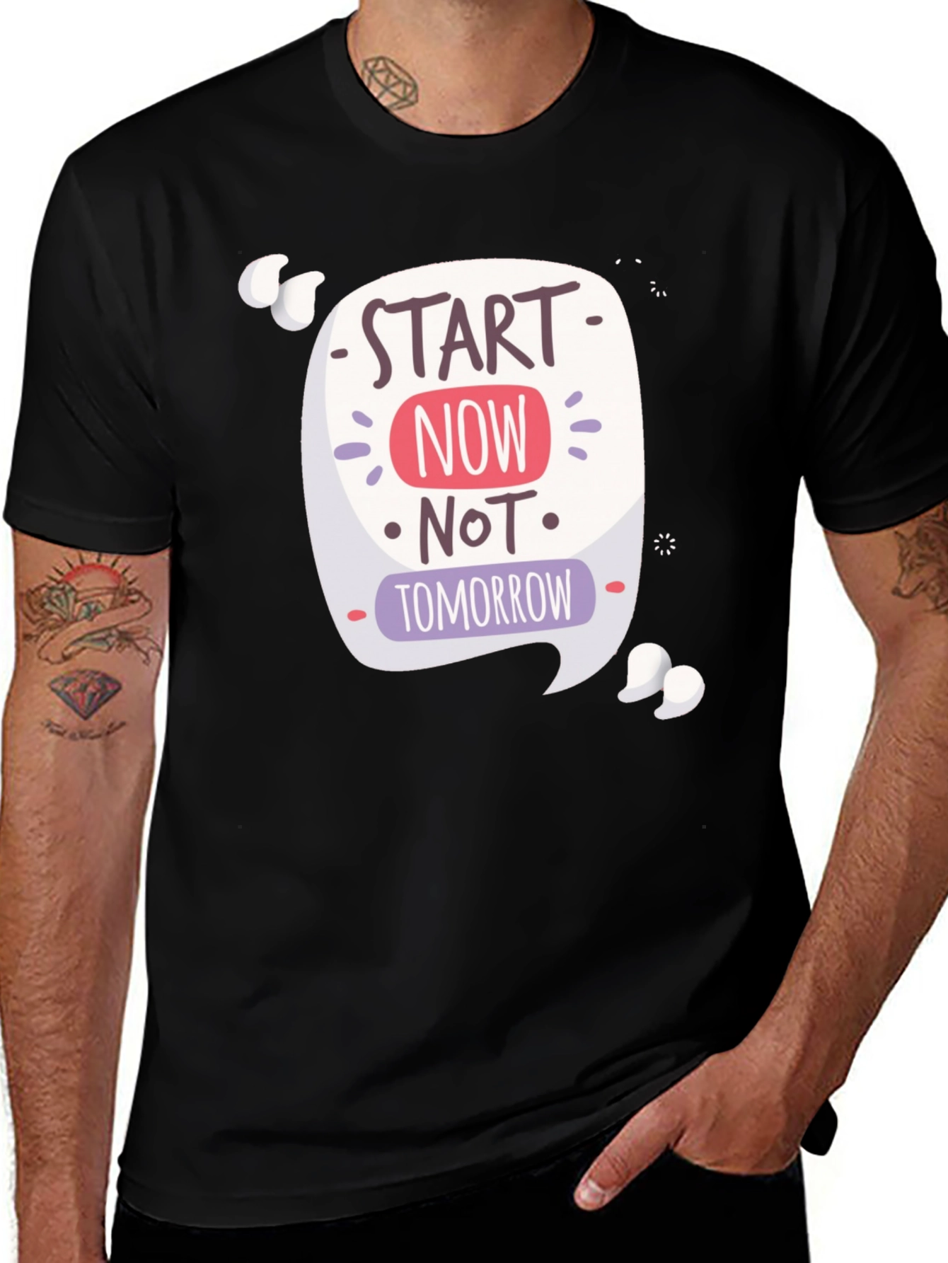 Variant 21 of Motivational Graphic T-Shirt - Start Now!
