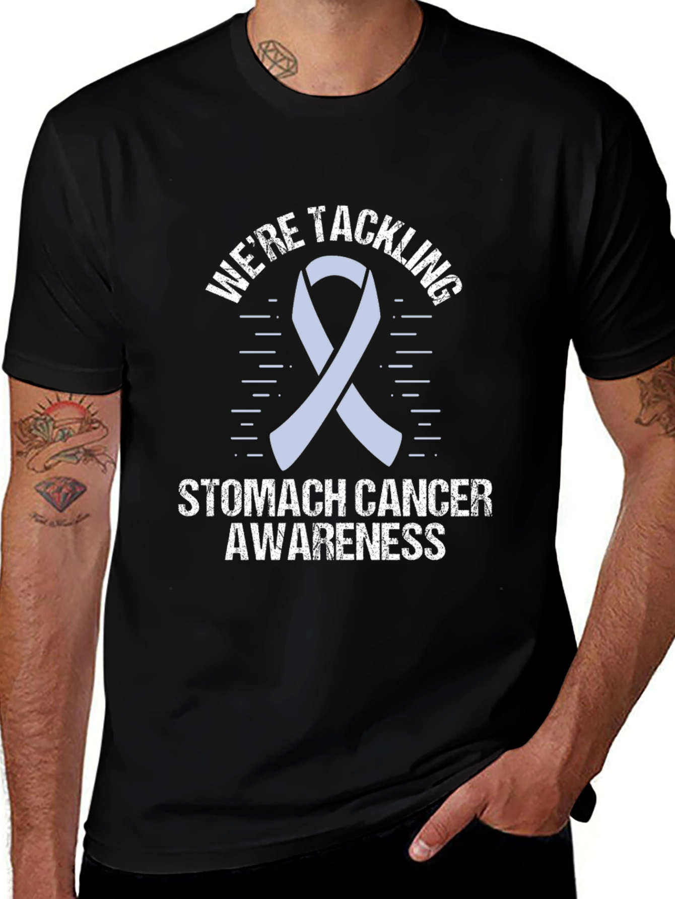 Variant 23 of Stomach Cancer Awareness Ribbon T-Shirt