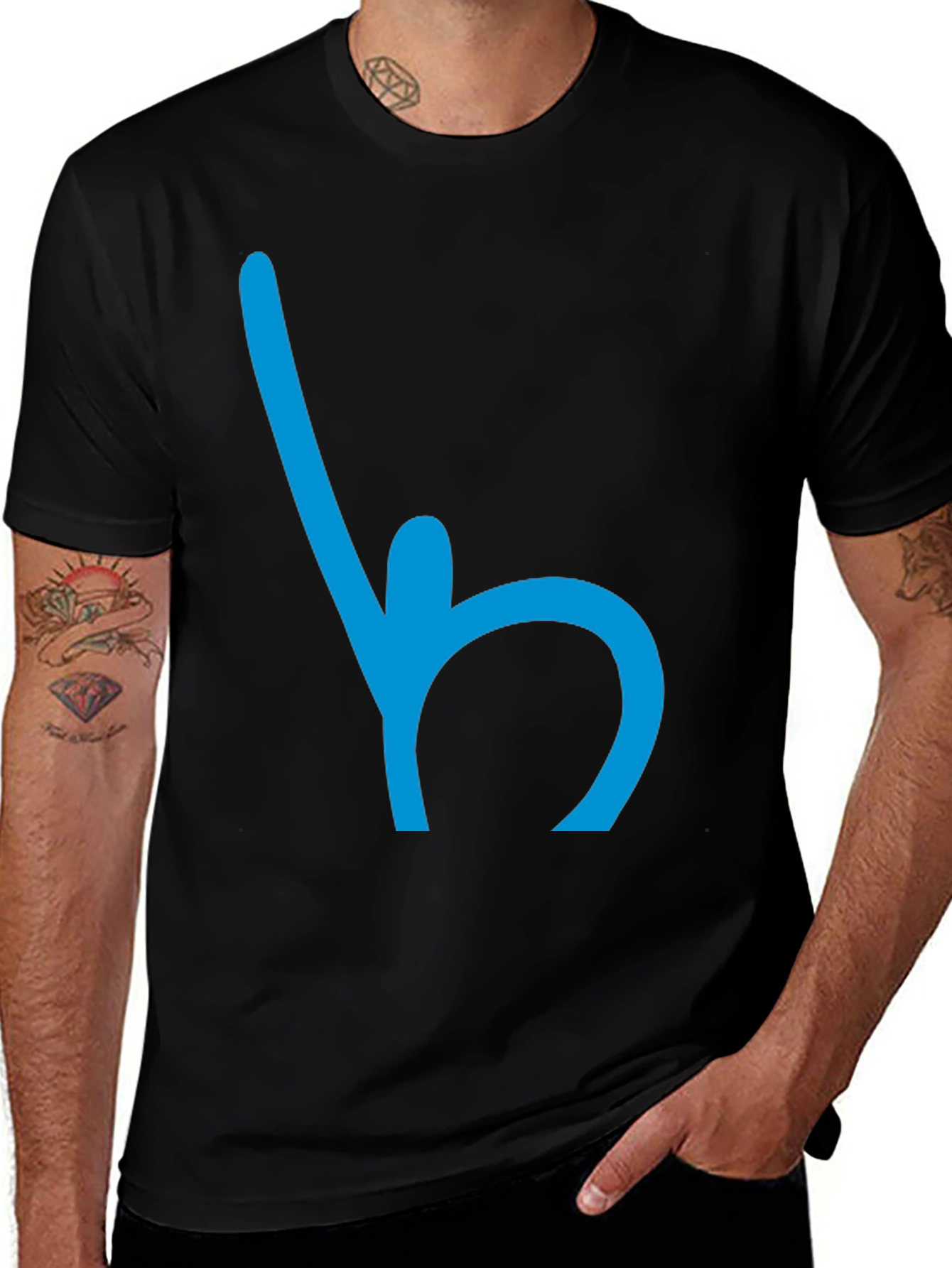 Variant 7 of Abstract Symbol Black T-Shirt