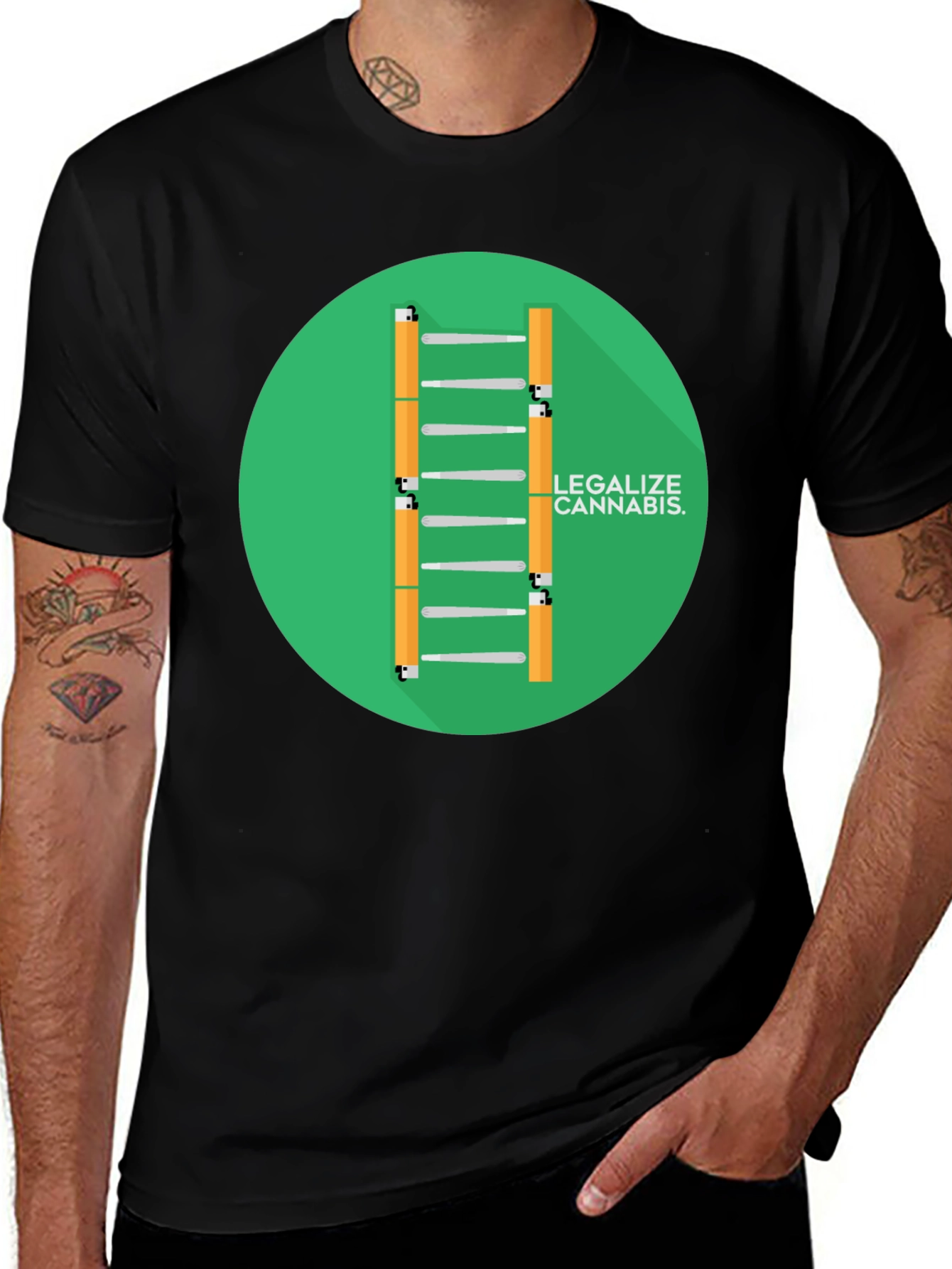 Variant 17 of Legalize Cannabis T-Shirt Black