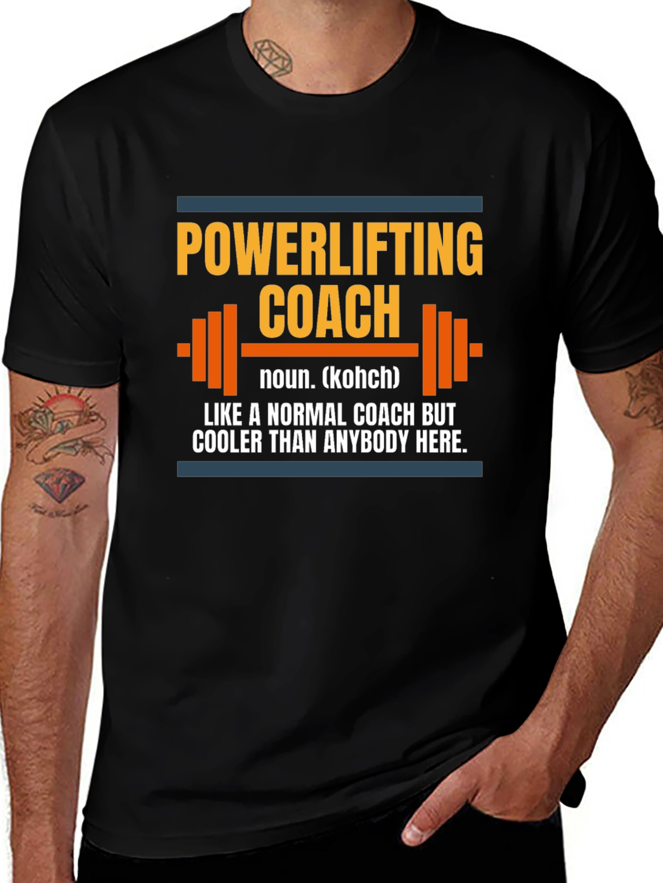 Variant 28 of Powerlifting Coach T-Shirt - Funny Gym Workout Tee