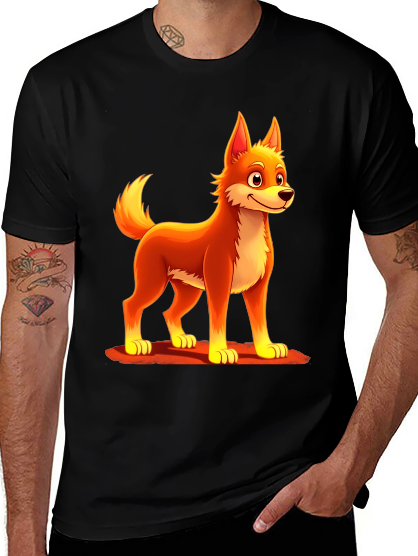 Variant 2 of Cartoon Fox Graphic Tee