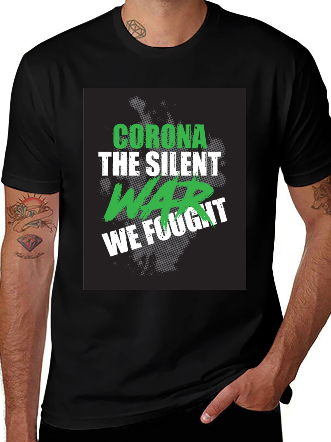 Variant 3 of Corona Silent War T-Shirt - Unisex Cotton Tee