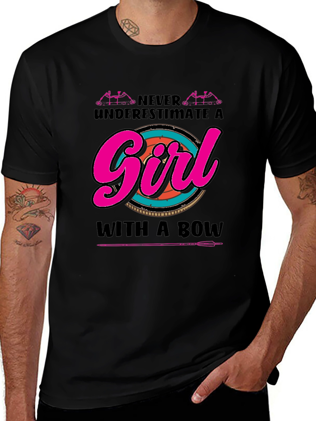 Variant 23 of Archer Girl T-Shirt - Never Underestimate