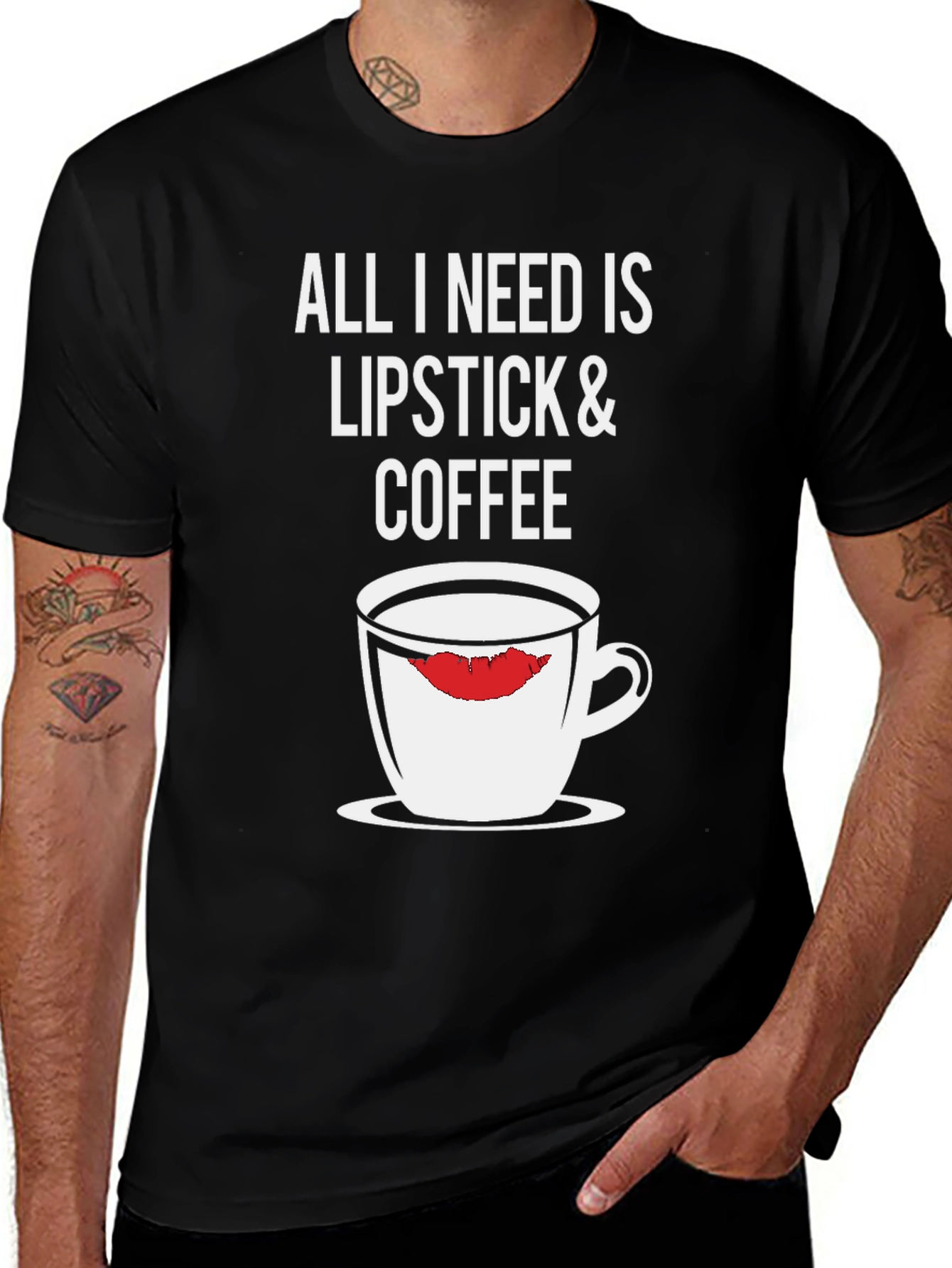 Variant 18 of Lipstick & Coffee Graphic T-Shirt