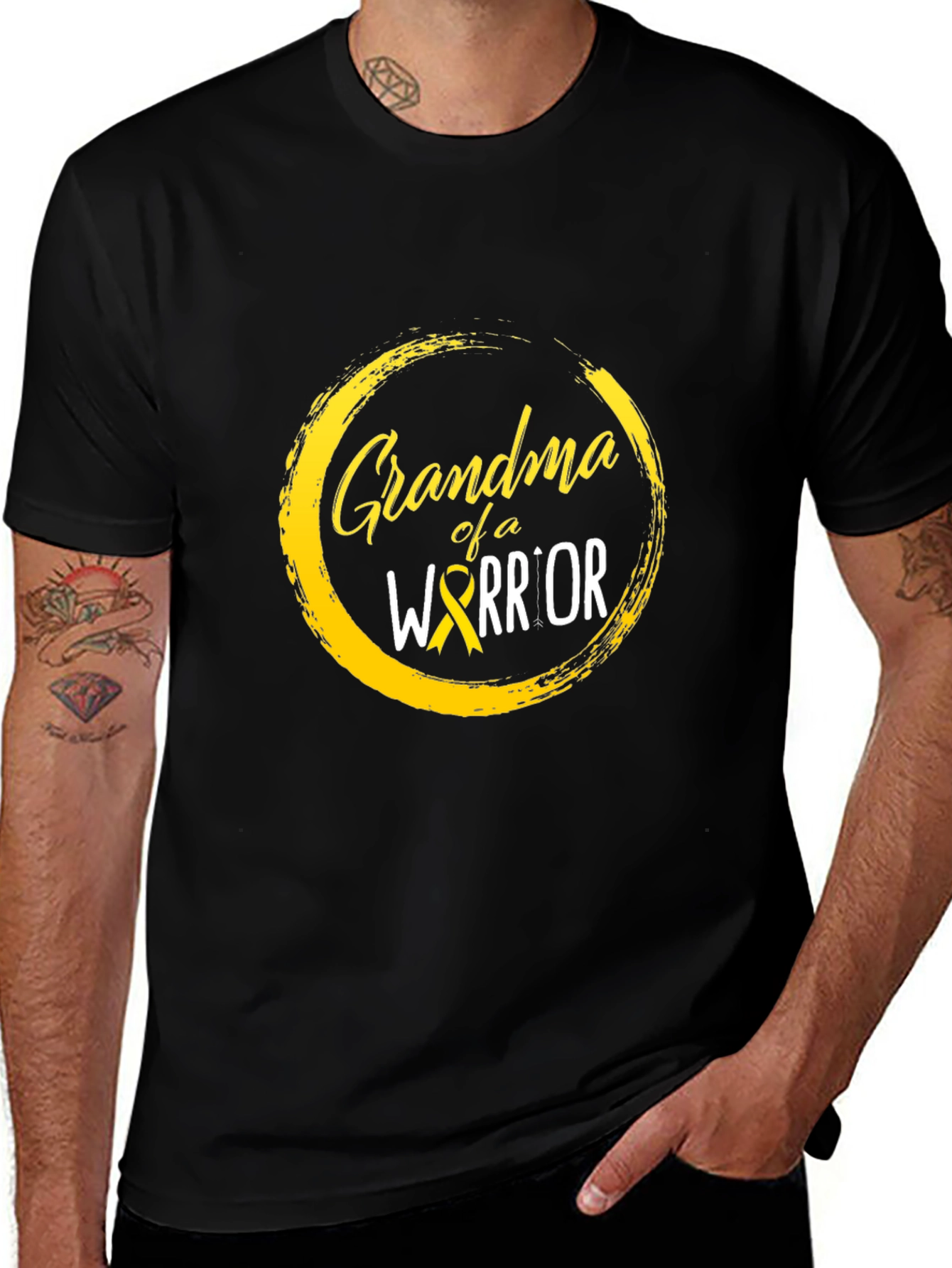 Grandma of a Warrior T-Shirt - Childhood Cancer Awareness