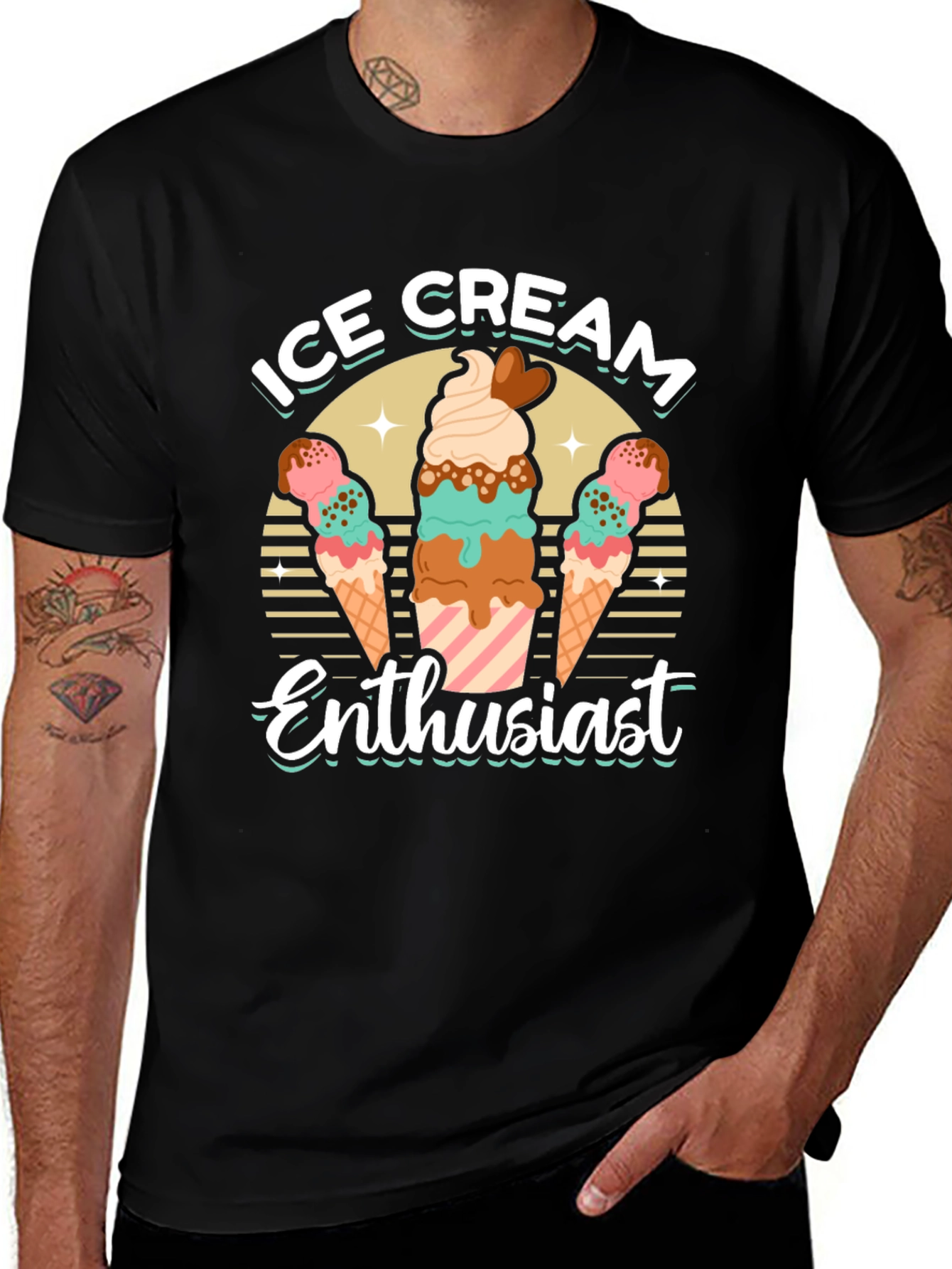 Variant 13 of Ice Cream Enthusiast Graphic T-Shirt
