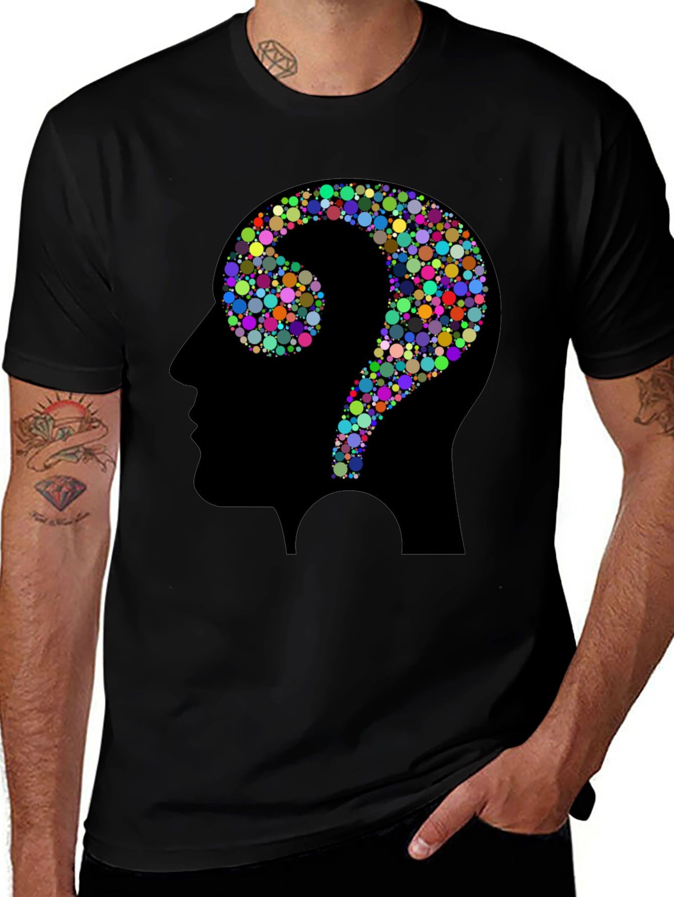 Variant 28 of Colorful Question Mark Mind Graphic T-Shirt
