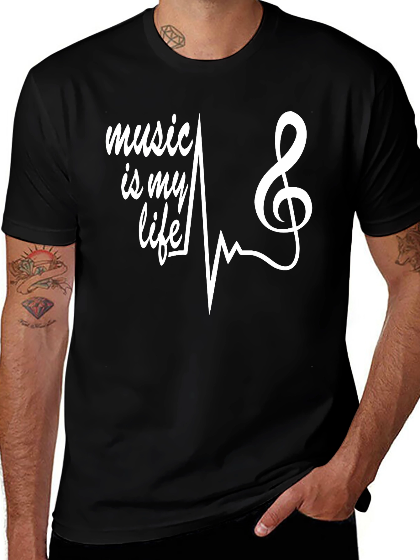 Variant 3 of Music is My Life T-Shirt