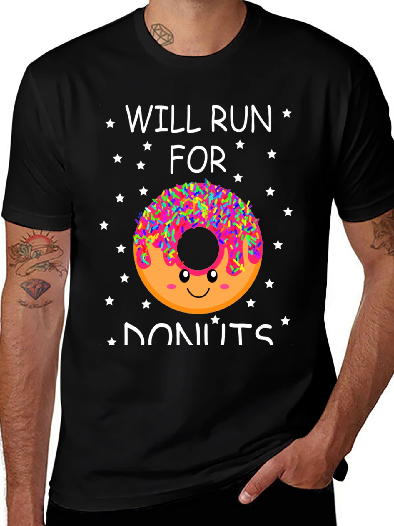Variant 9 of Will Run For Donuts T-Shirt