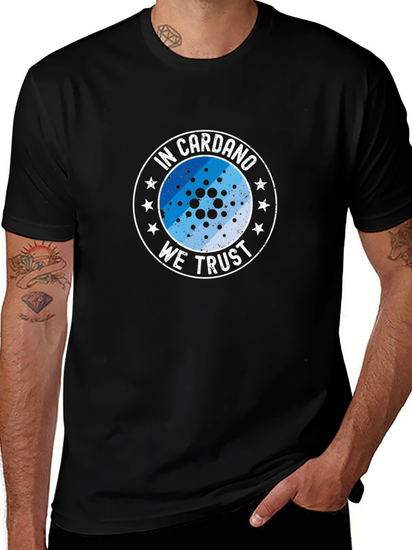 Cardano Cryptocurrency Black T-Shirt