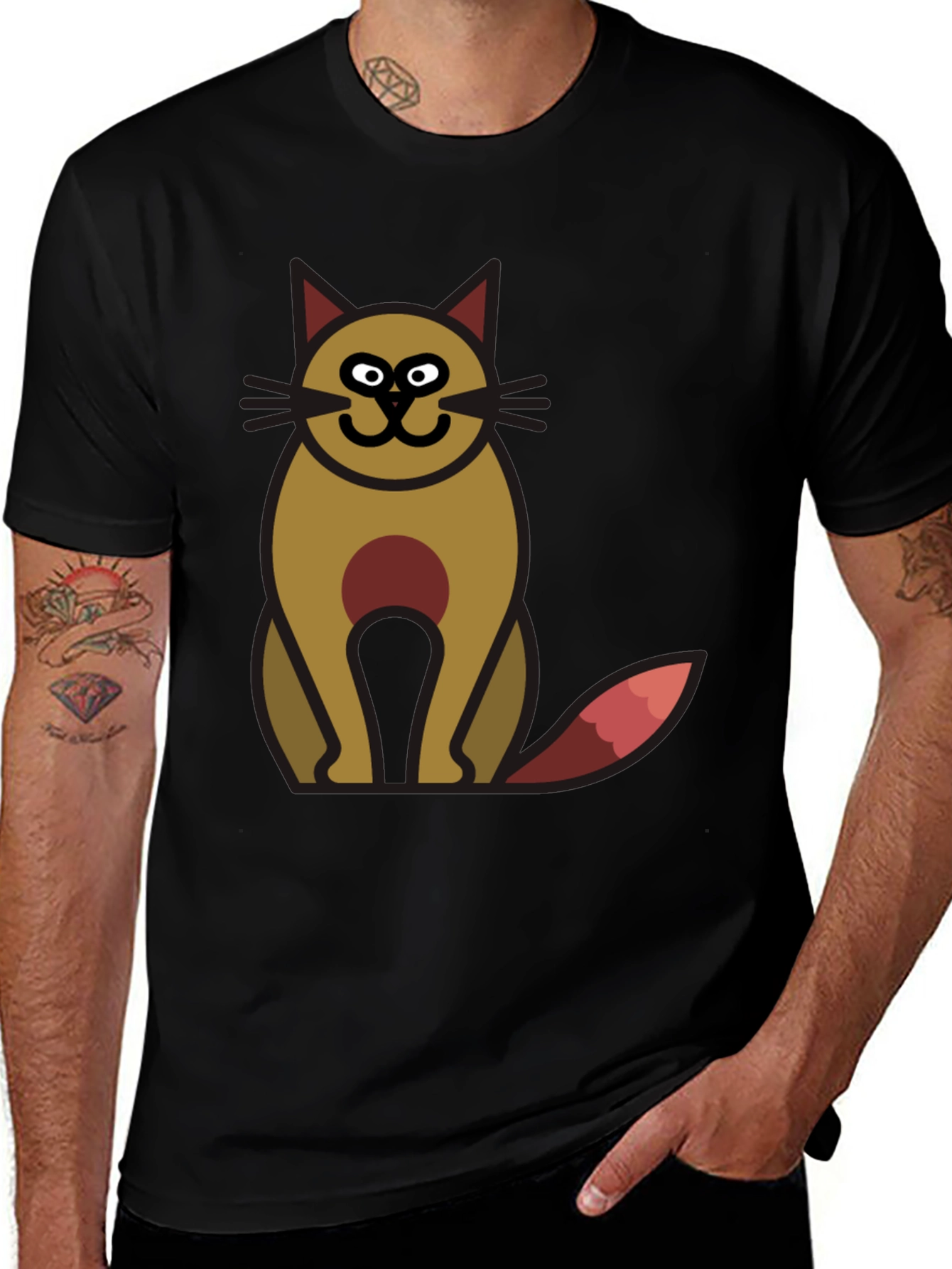 Variant 27 of Cartoon Cat T-Shirt - Unique Design