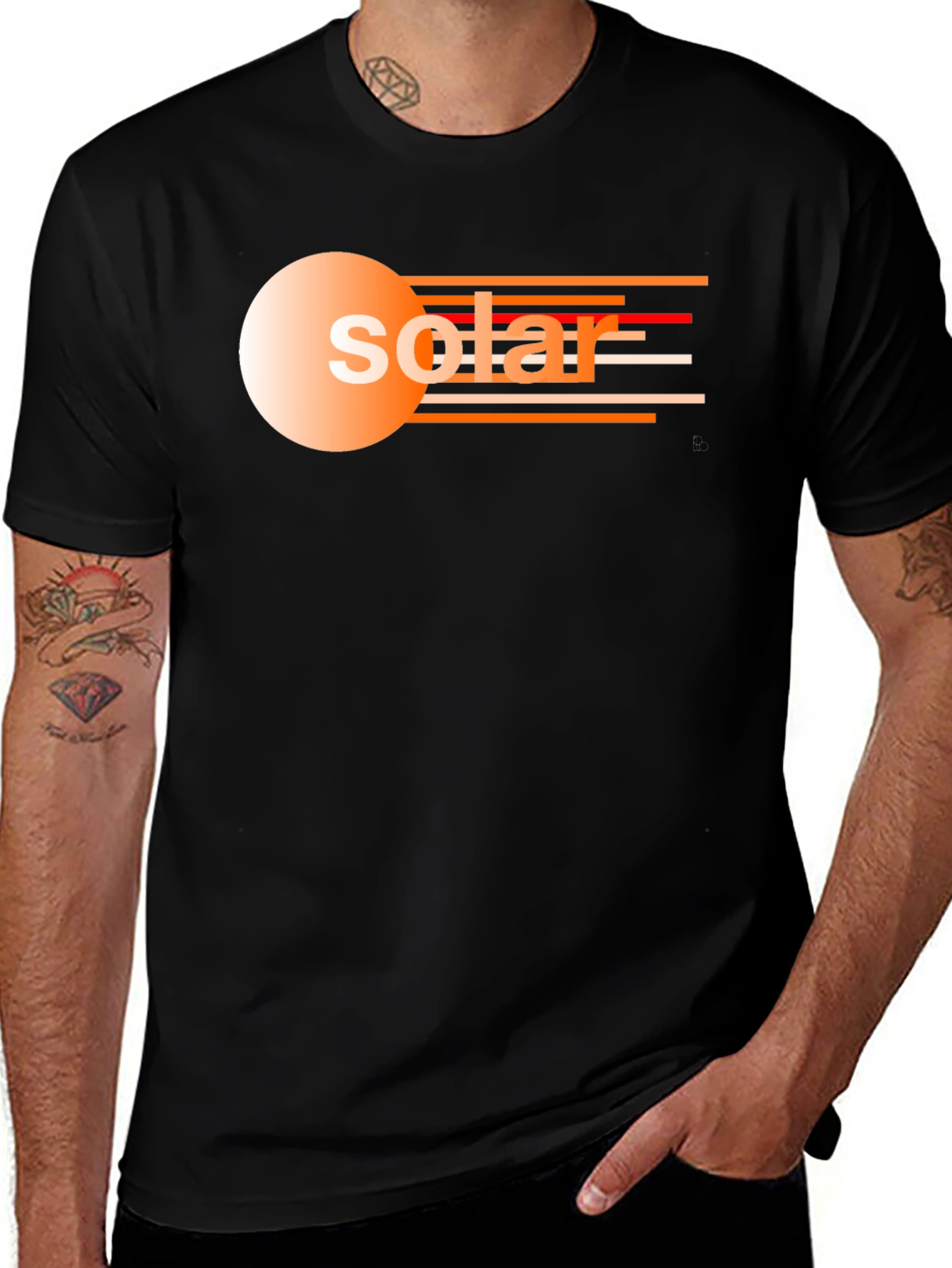 Variant 21 of Solar Graphic Tee - Modern Energy Style