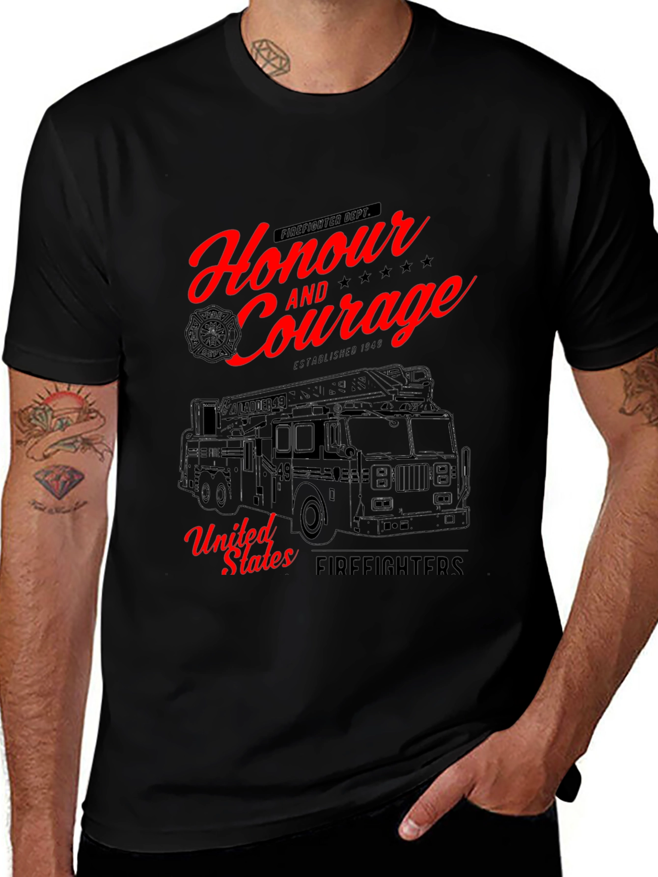 Honour and Courage Firefighter T-Shirt