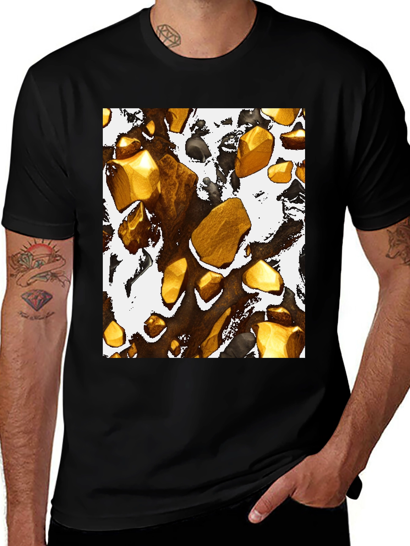 Variant 22 of Gilded Gems Graphic Tee - Bold Style