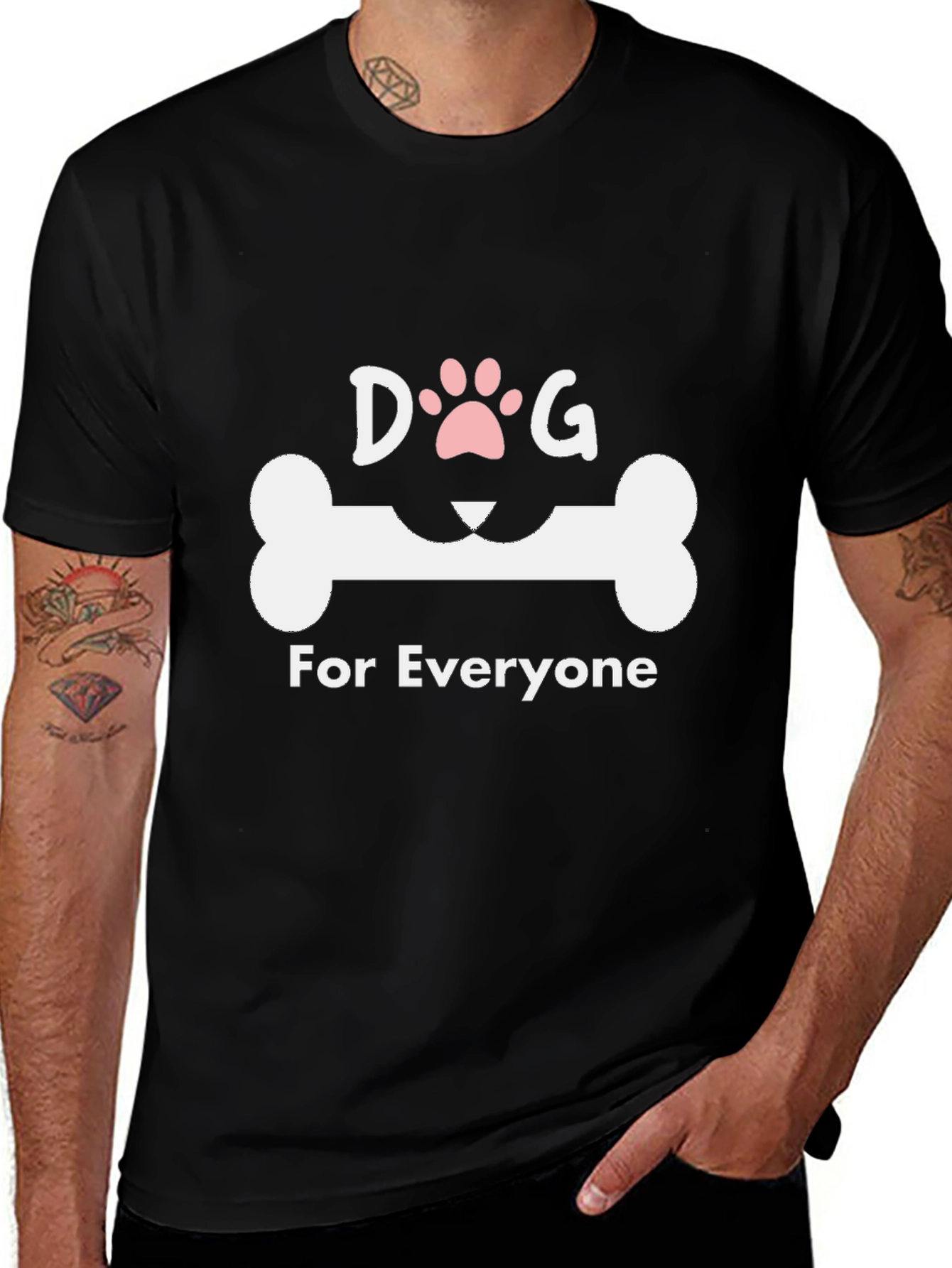 Variant 9 of Dog For Everyone Black T-Shirt