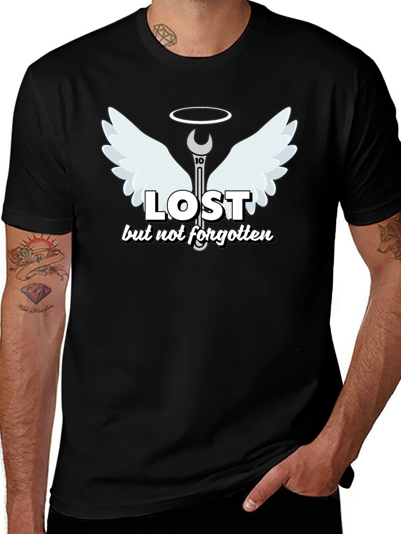 Variant 27 of Lost But Not Forgotten Mechanic Humor T-Shirt