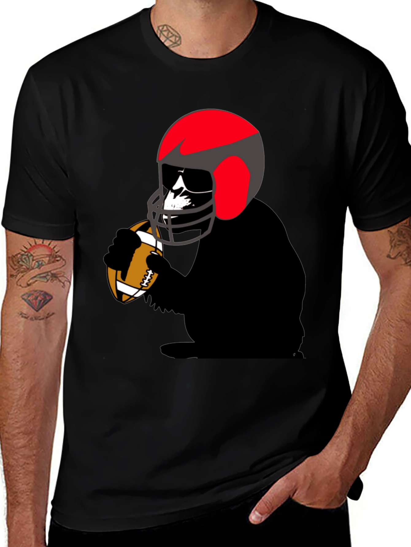 Variant 9 of Football Gorilla Graphic T-Shirt
