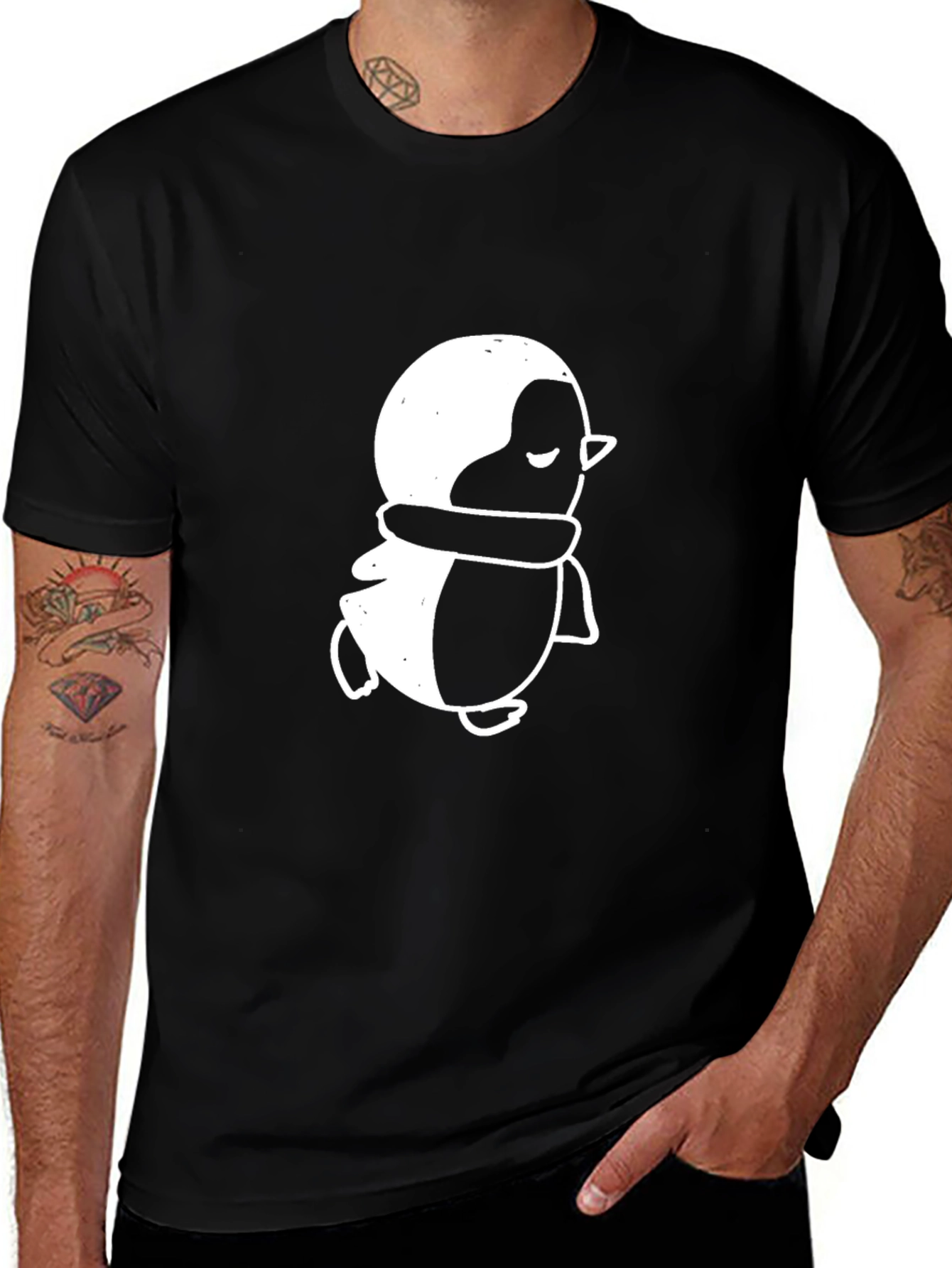 Variant 16 of Black Penguin Graphic T-Shirt - Casual Comfort