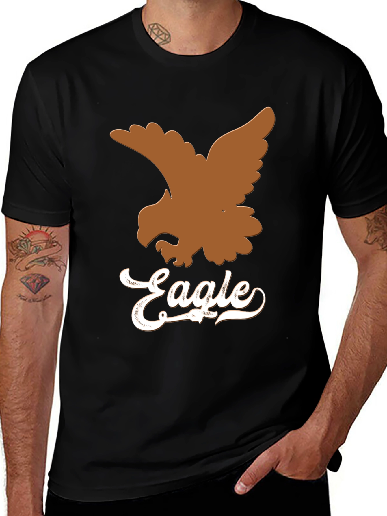 Variant 6 of Eagle Graphic Tee - Stylish Men's Black T-Shirt