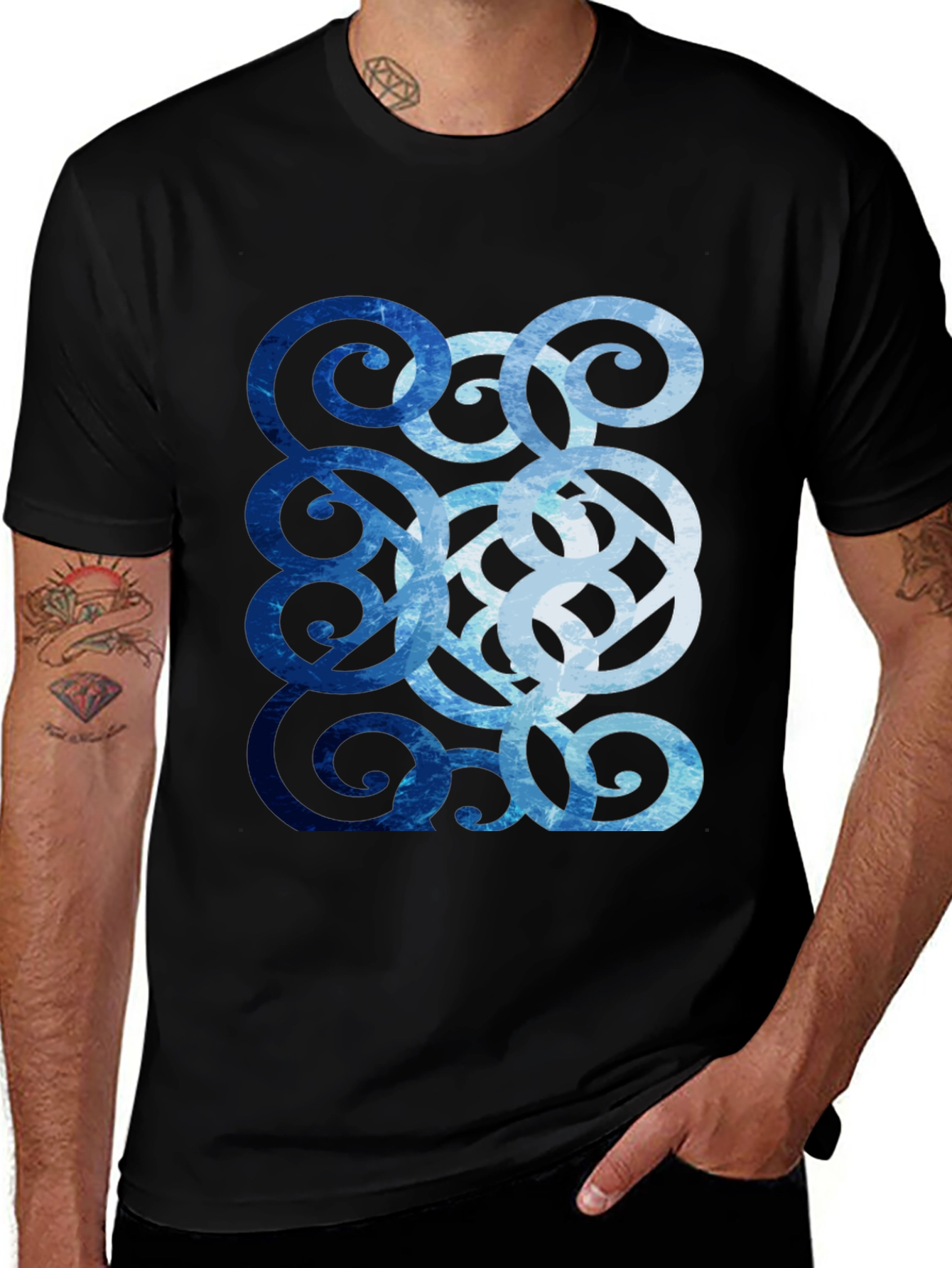 Variant 7 of Abstract Swirl Graphic T-Shirt