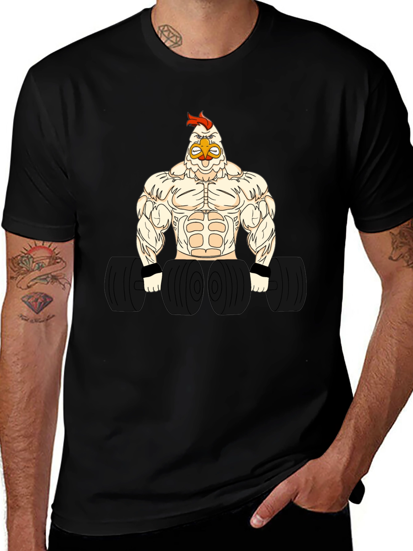 Variant 24 of Muscle Chicken Graphic T-Shirt