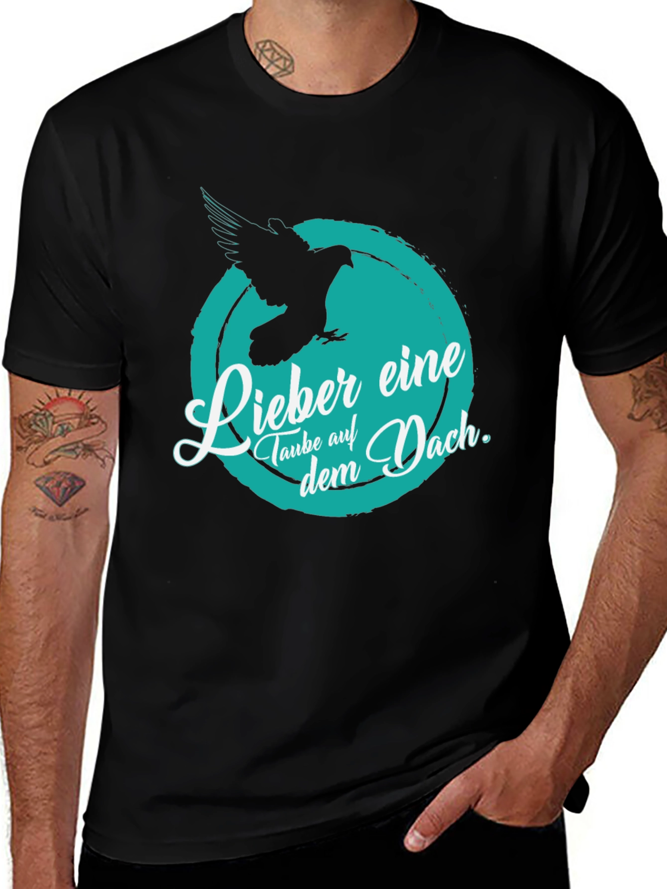 Variant 17 of Lieber eine Taube auf dem Dach Men's Graphic Tee
