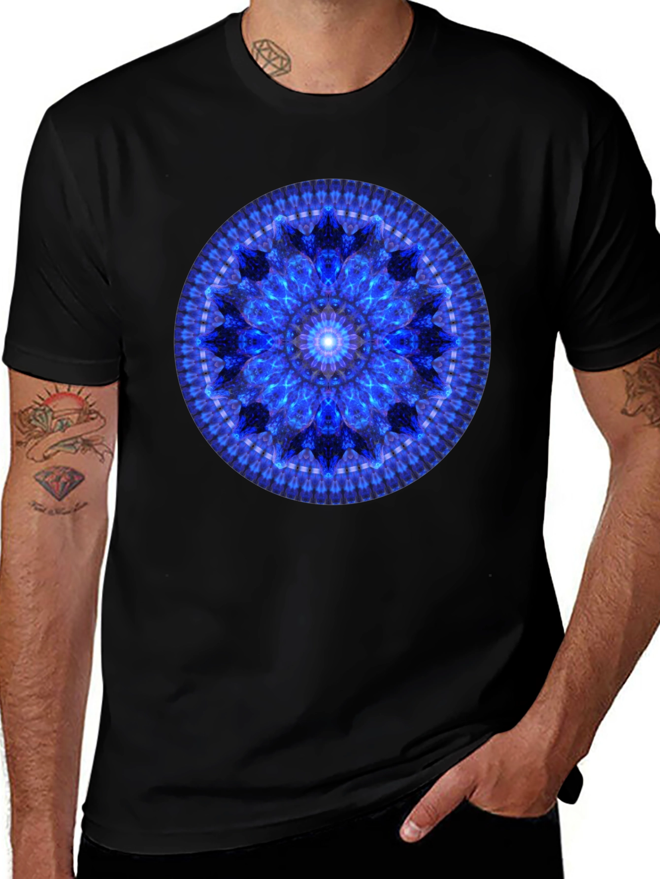 Variant 30 of Blue Mandala Graphic T-Shirt