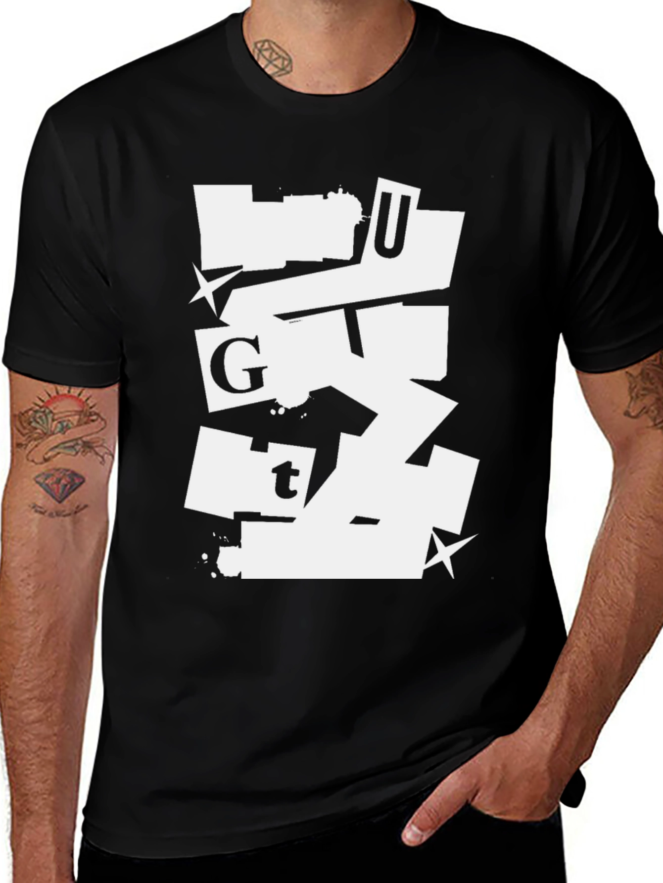 Variant 10 of Abstract Graphic Black T-Shirt