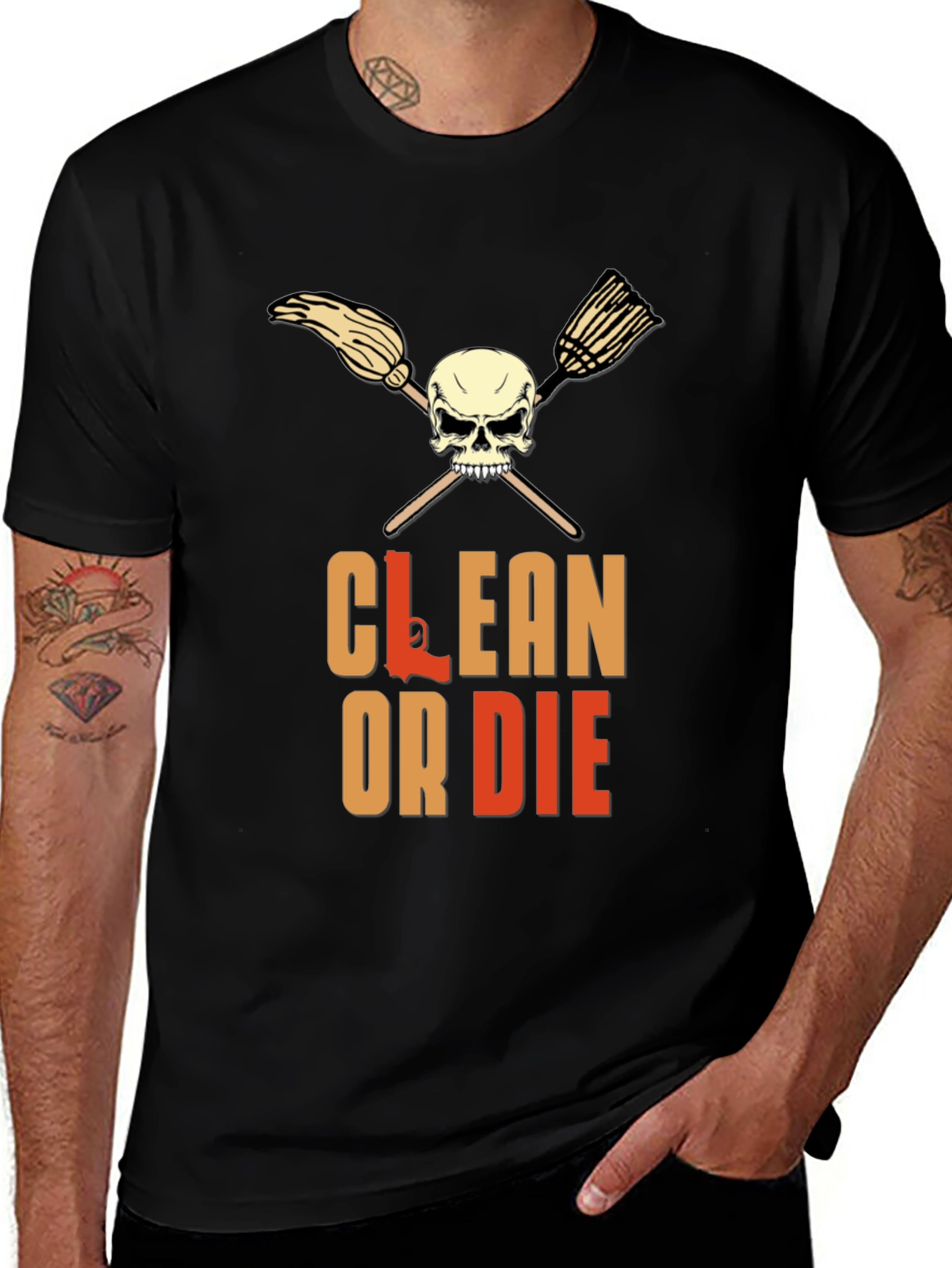 Variant 8 of Clean or Die T-Shirt