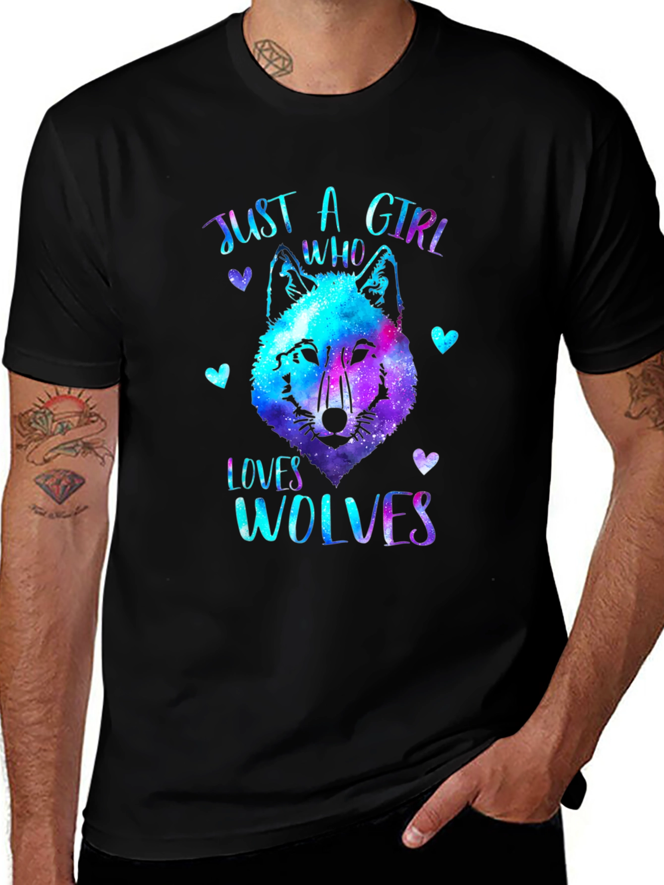 Variant 16 of Just A Girl Who Loves Wolves Graphic Tee