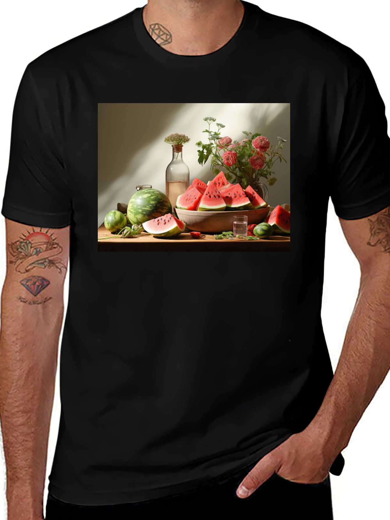 Variant 10 of Artistic Watermelon Still Life Graphic Tee
