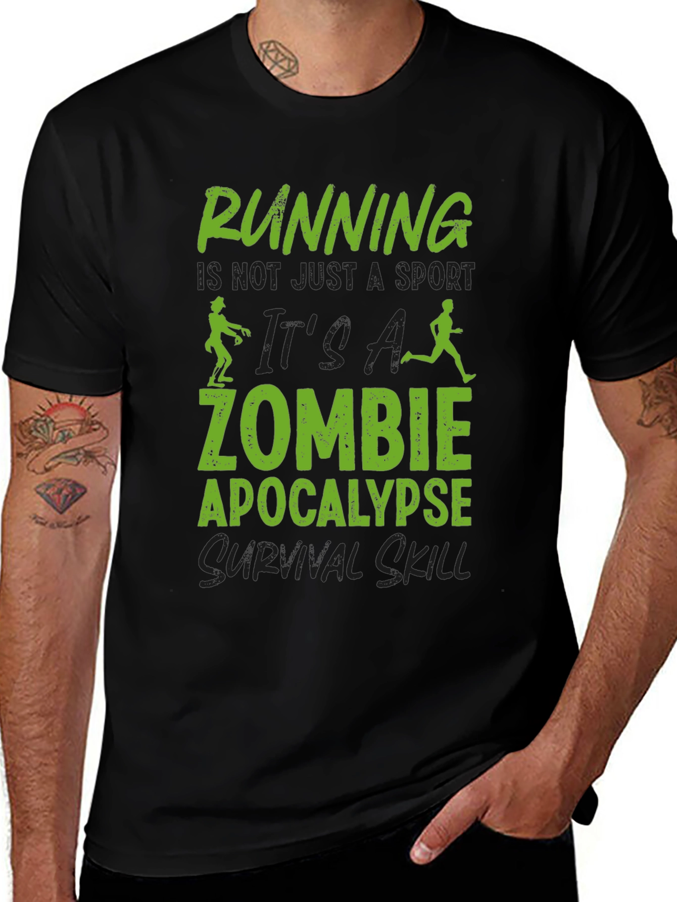Variant 10 of Zombie Apocalypse Running Survival Skill T-Shirt