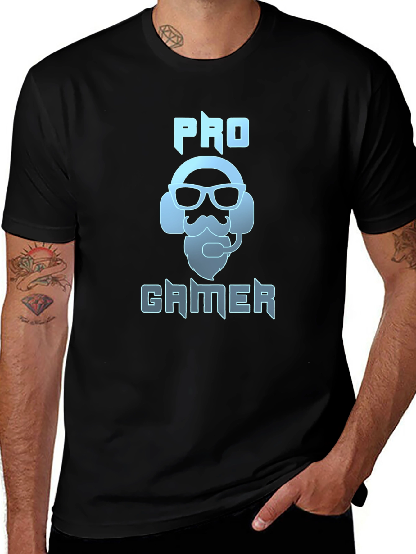 Variant 8 of Pro Gamer Black Cotton Graphic Tee