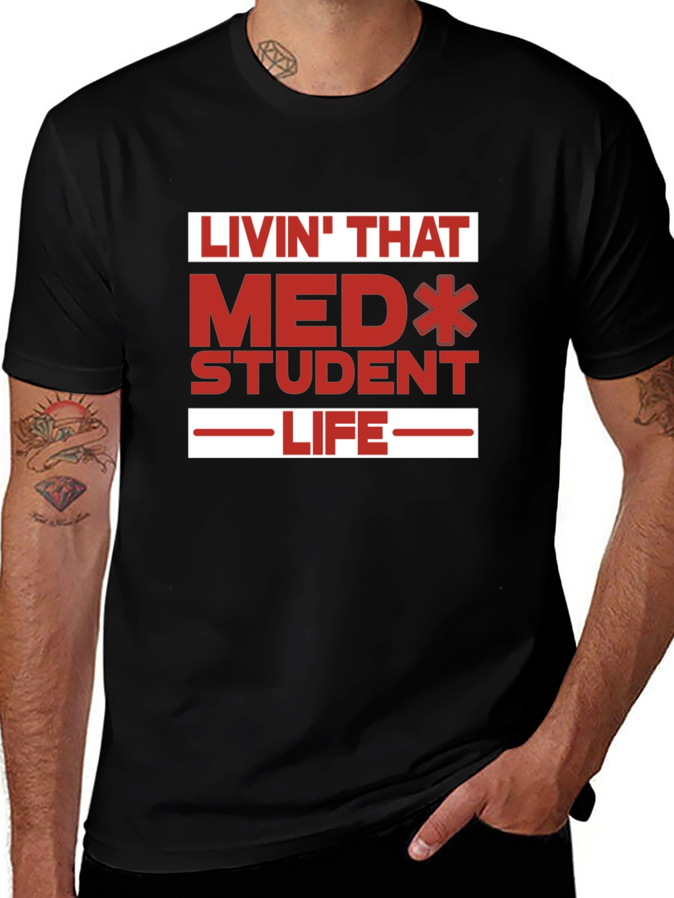 Med Student Life Black T-Shirt