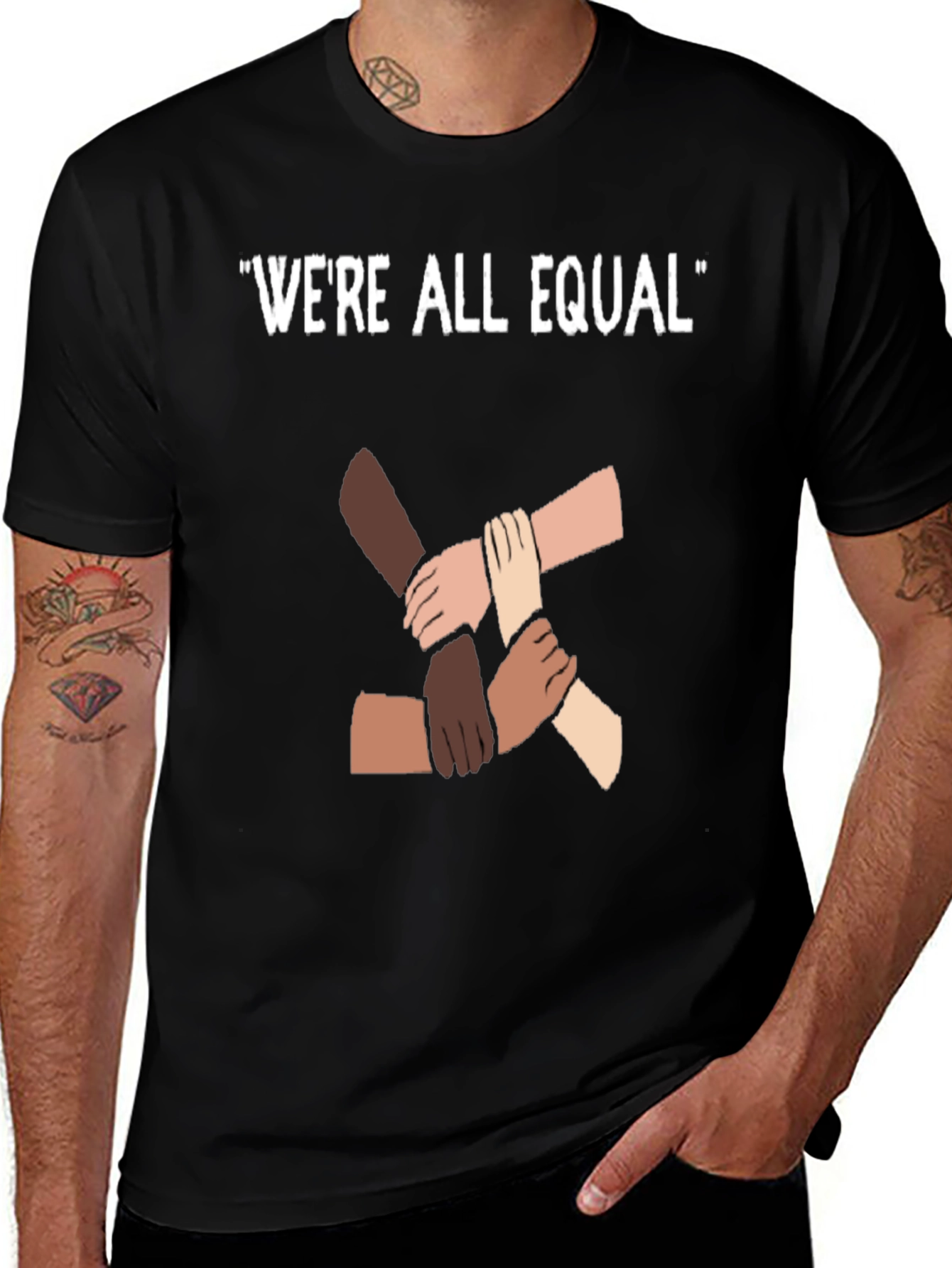 Variant 10 of Equality T-Shirt - "We're All Equal" Design