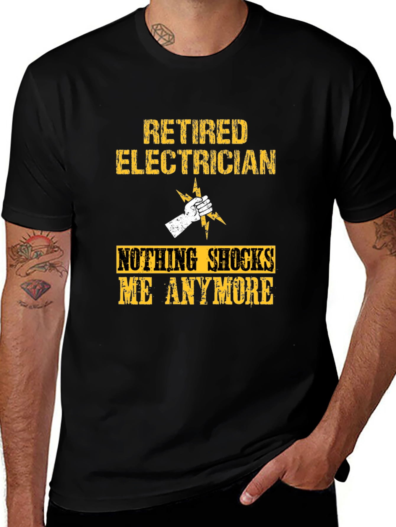 Variant 30 of Retired Electrician T-Shirt - Nothing Shocks Me Anymore