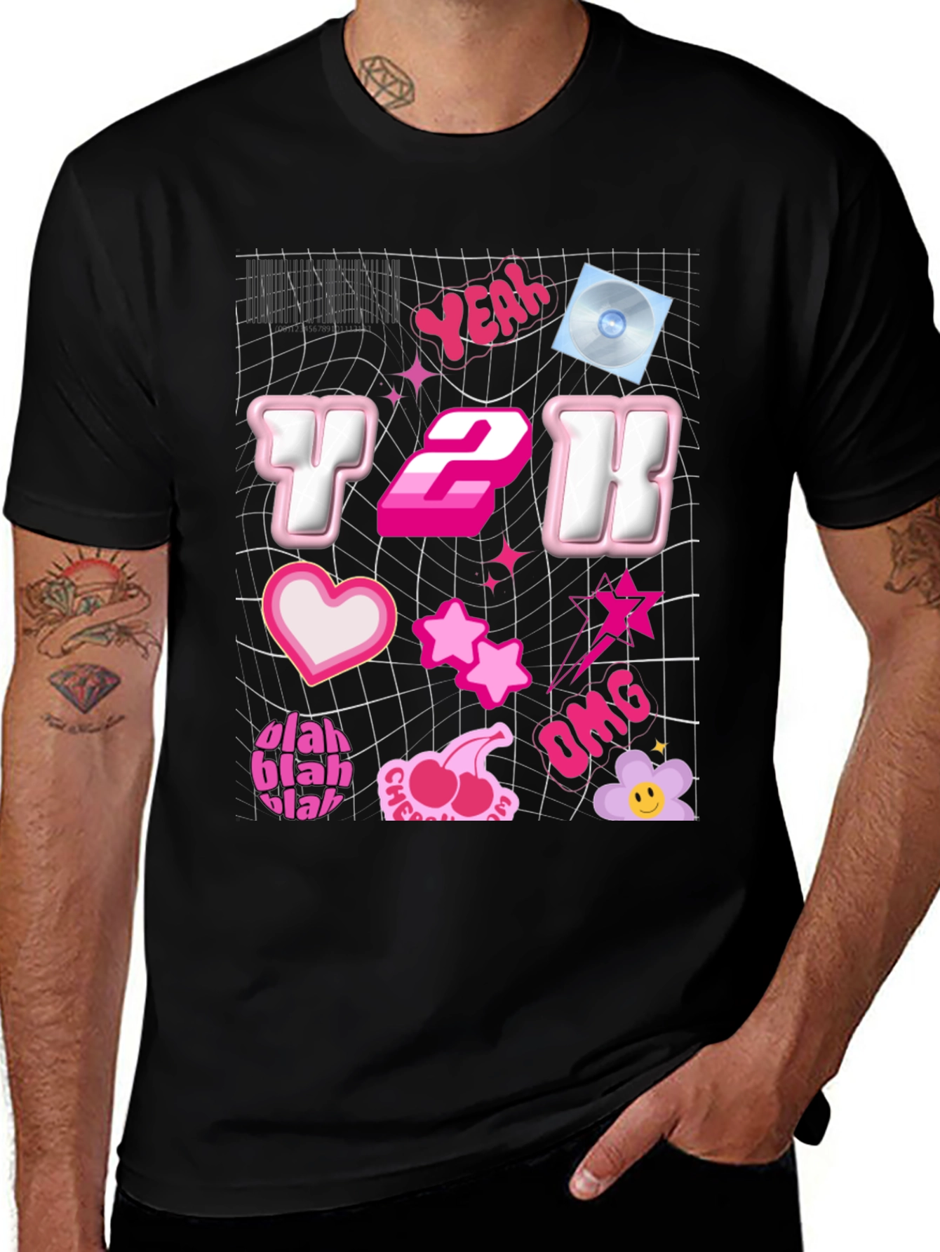 Y2K Aesthetic Graphic Tee - Trendy Pink Design