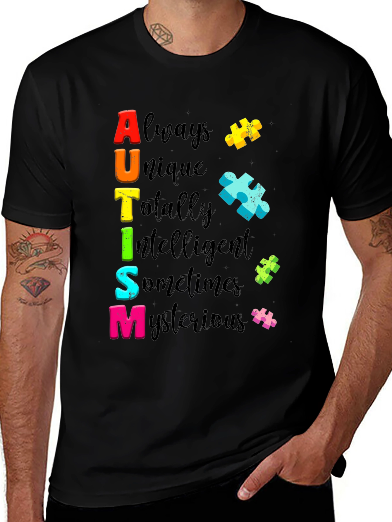 Autism Awareness T-Shirt Always Unique Colorful Design